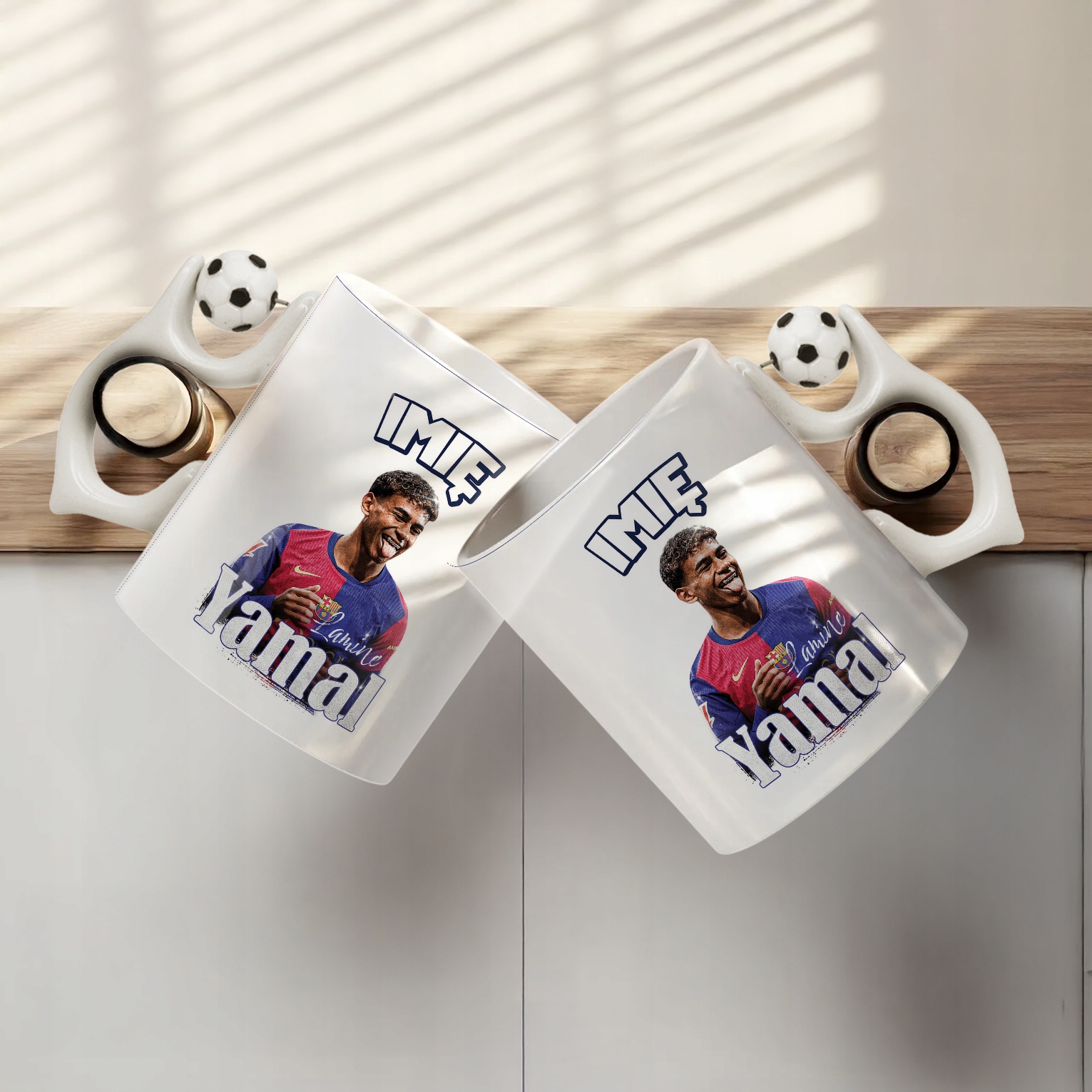 Kubek piłkarski personalizowany Lamine Yamal dla kibiców FC Barcelona