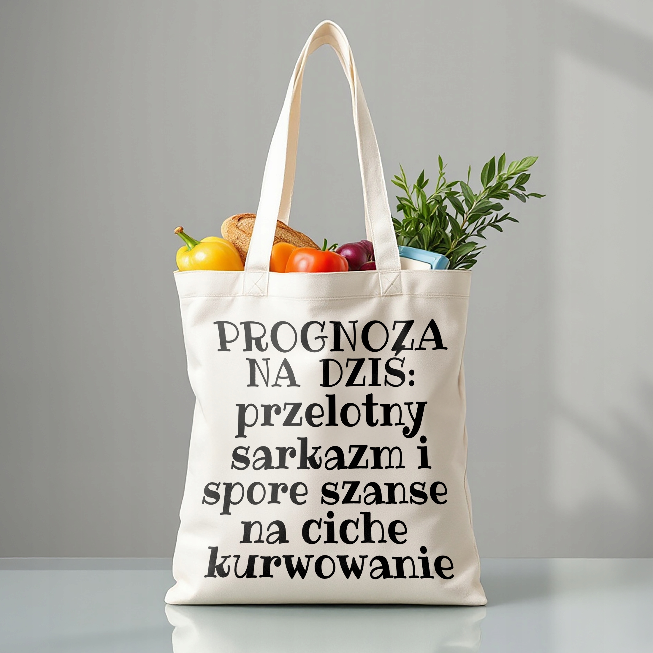 Torba bawełniana premium Prognoza Pogody Na Dziś Prezent