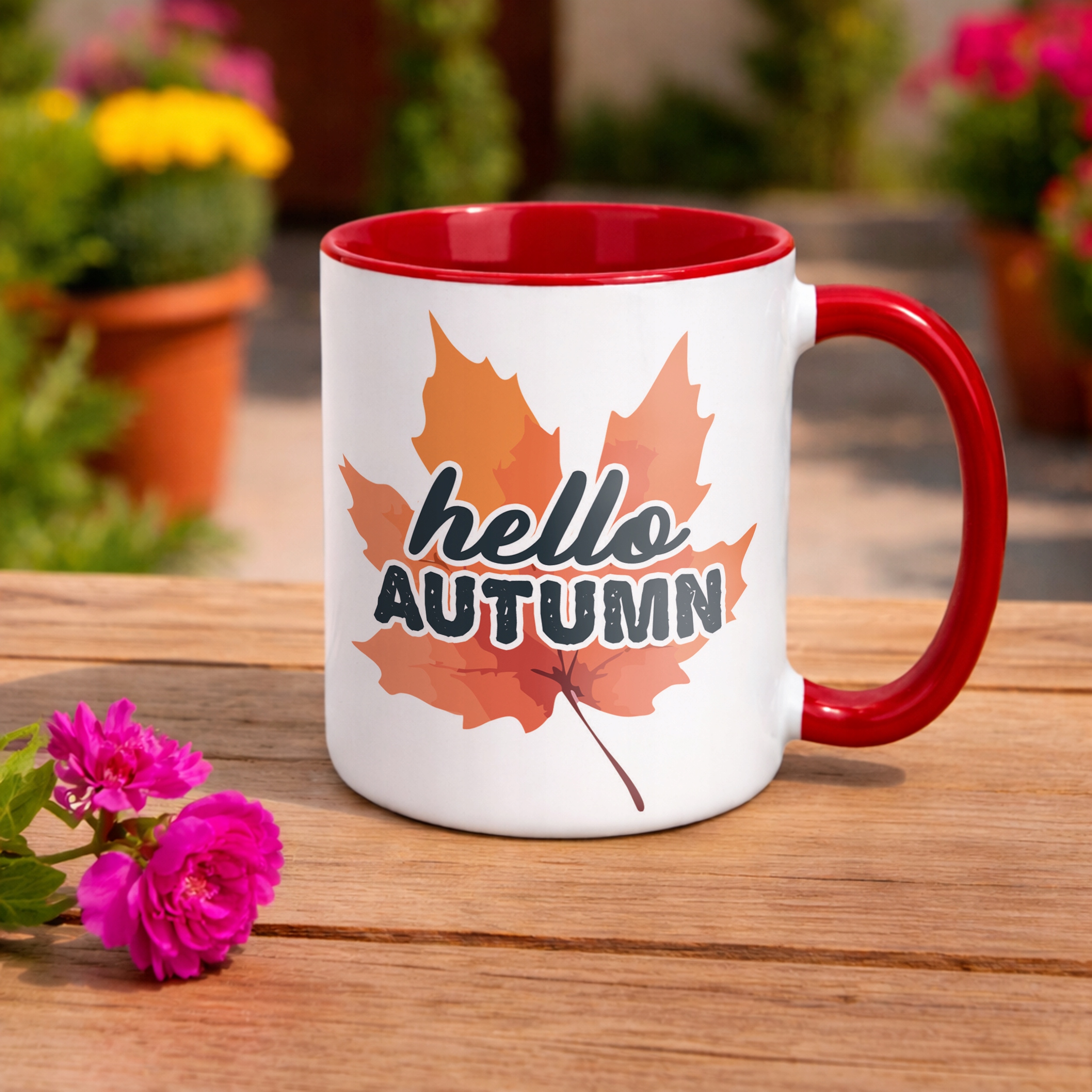 Kubek ceramiczny Jesienny Jesień Hello Autumn Liść Prezent