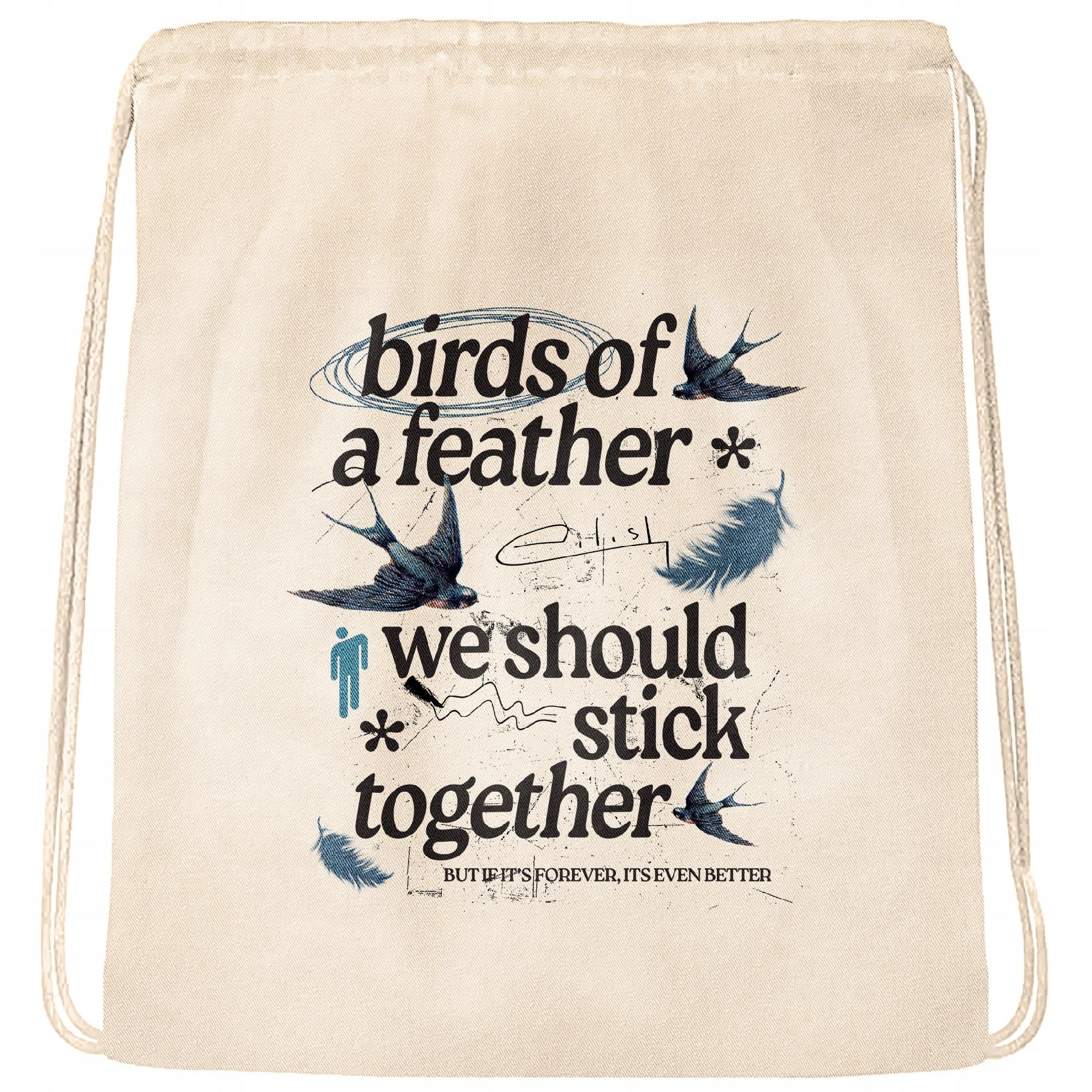 Plecak bawełniany 34×40 Billie Eilish Birds Of A Feather Dla Fanów