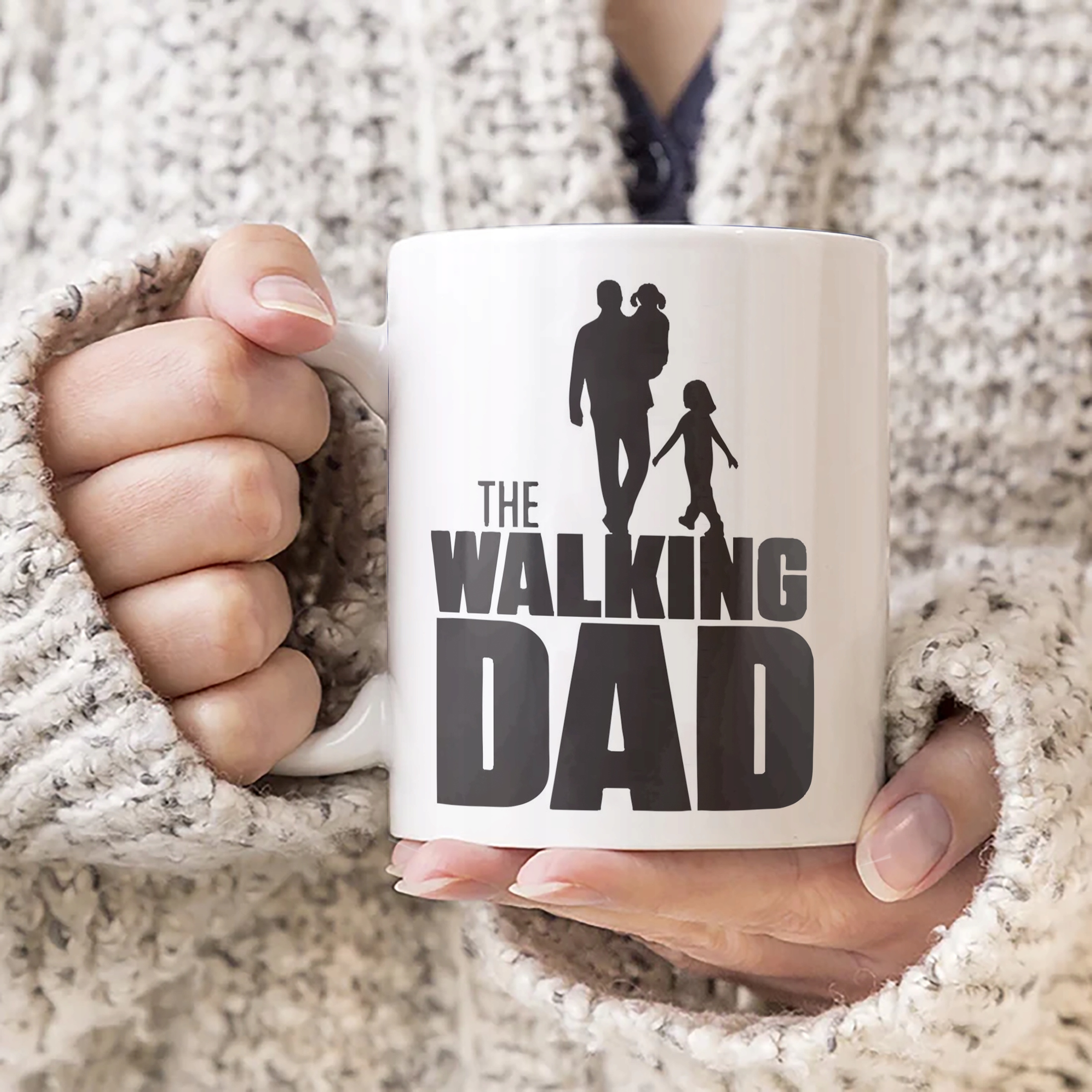 Zestaw Kubek + Poduszka Dzień Ojca Dla Taty The Walking Dad Prezent