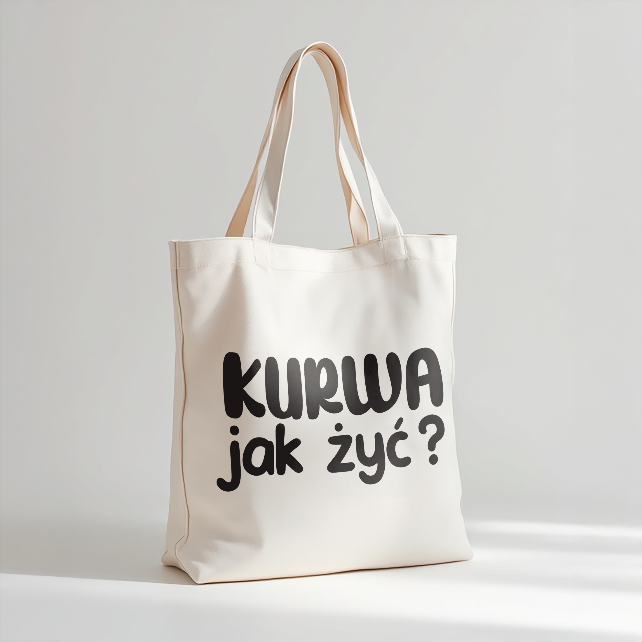 Torba bawełniana premium Ku**a Jak Żyć Zabawny Prezent