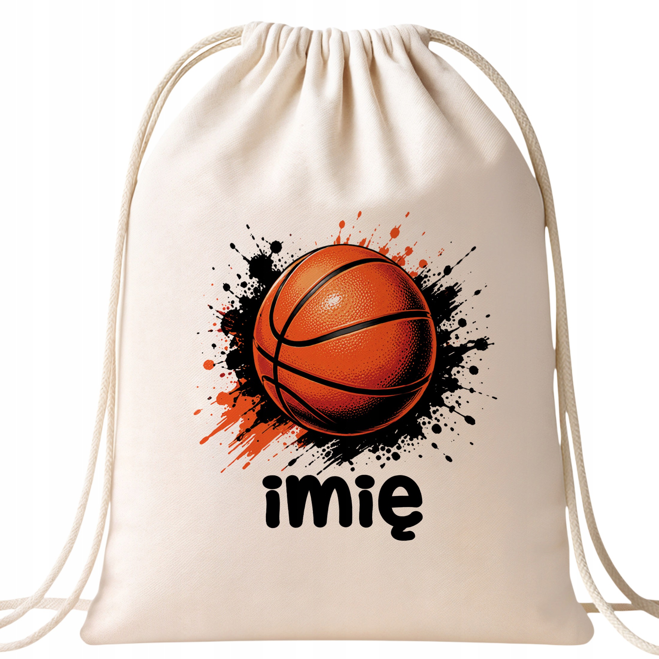 Zestaw Personalizowany Plecak Worek Kubek Czerwony Koszykówka Prezent