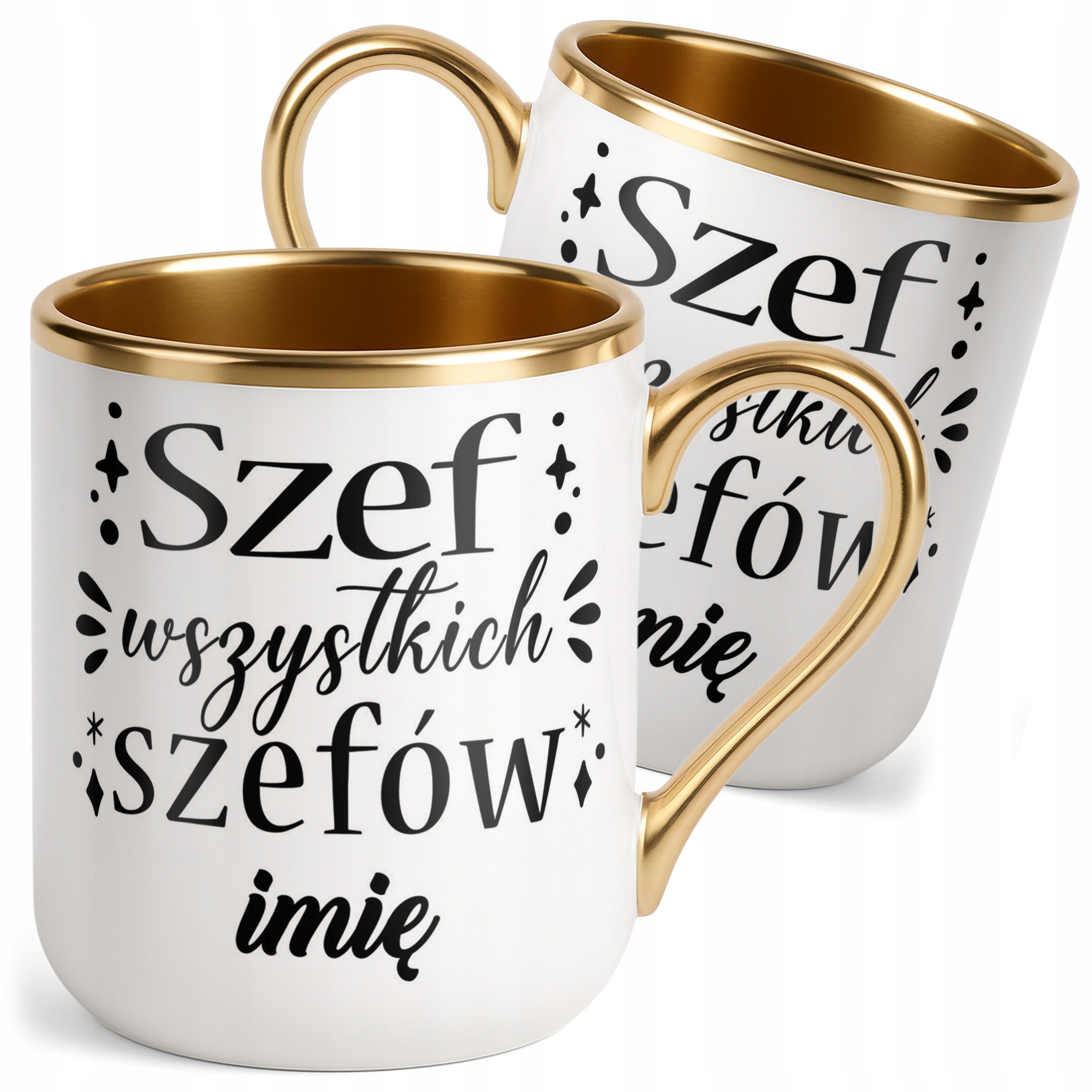 Kubek Premium Złoty Personalizowany Wszystkich Szefów Dla Szefa Prezent