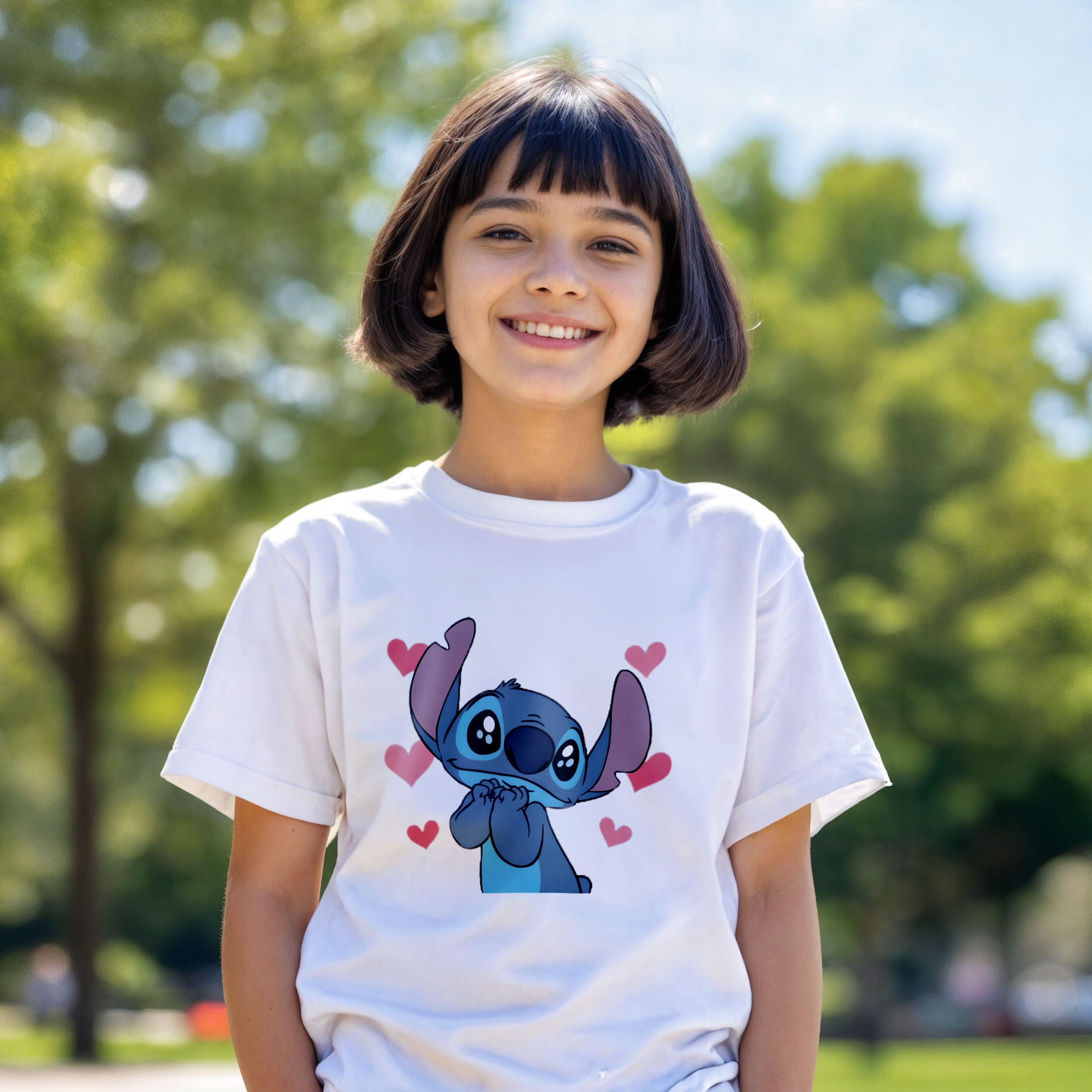Koszulka biała dziecięca Stitch Lilo i Stich Dla Fanów