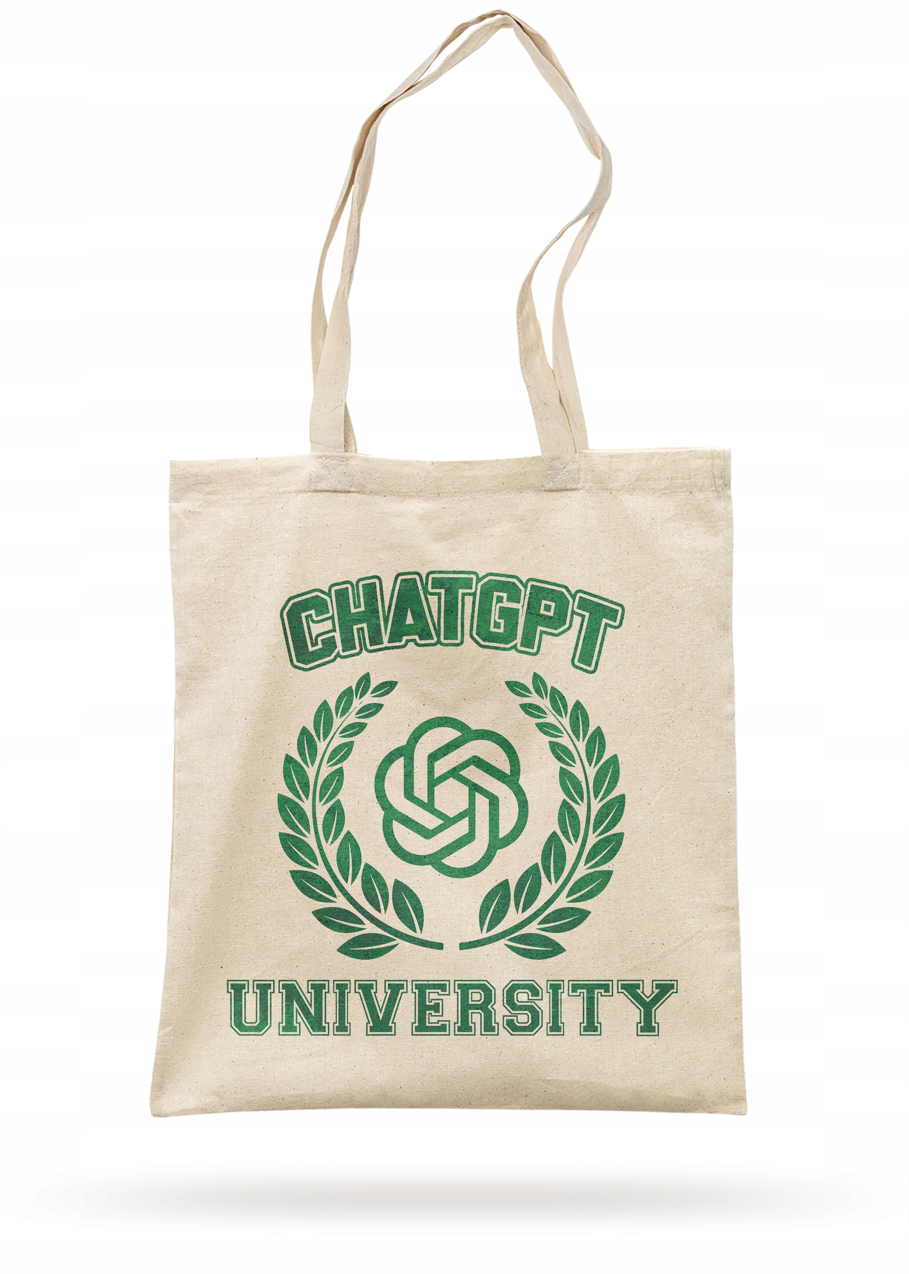 Torba bawełniana z dnem na zakupy CHATGPT University Szkoła Studia