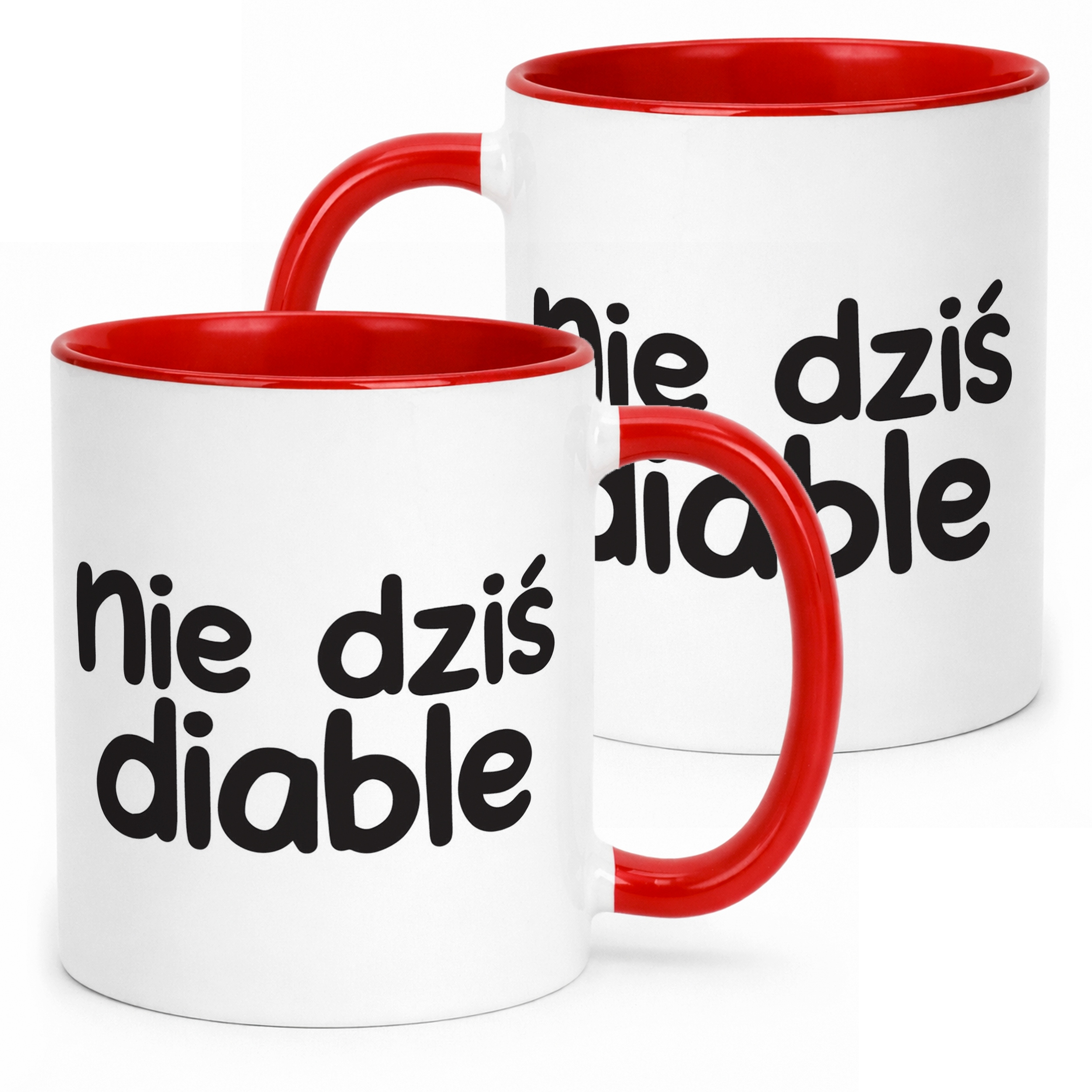Kubek Czerwony Nie Dziś Diable Śmieszny Zabawny Prezent