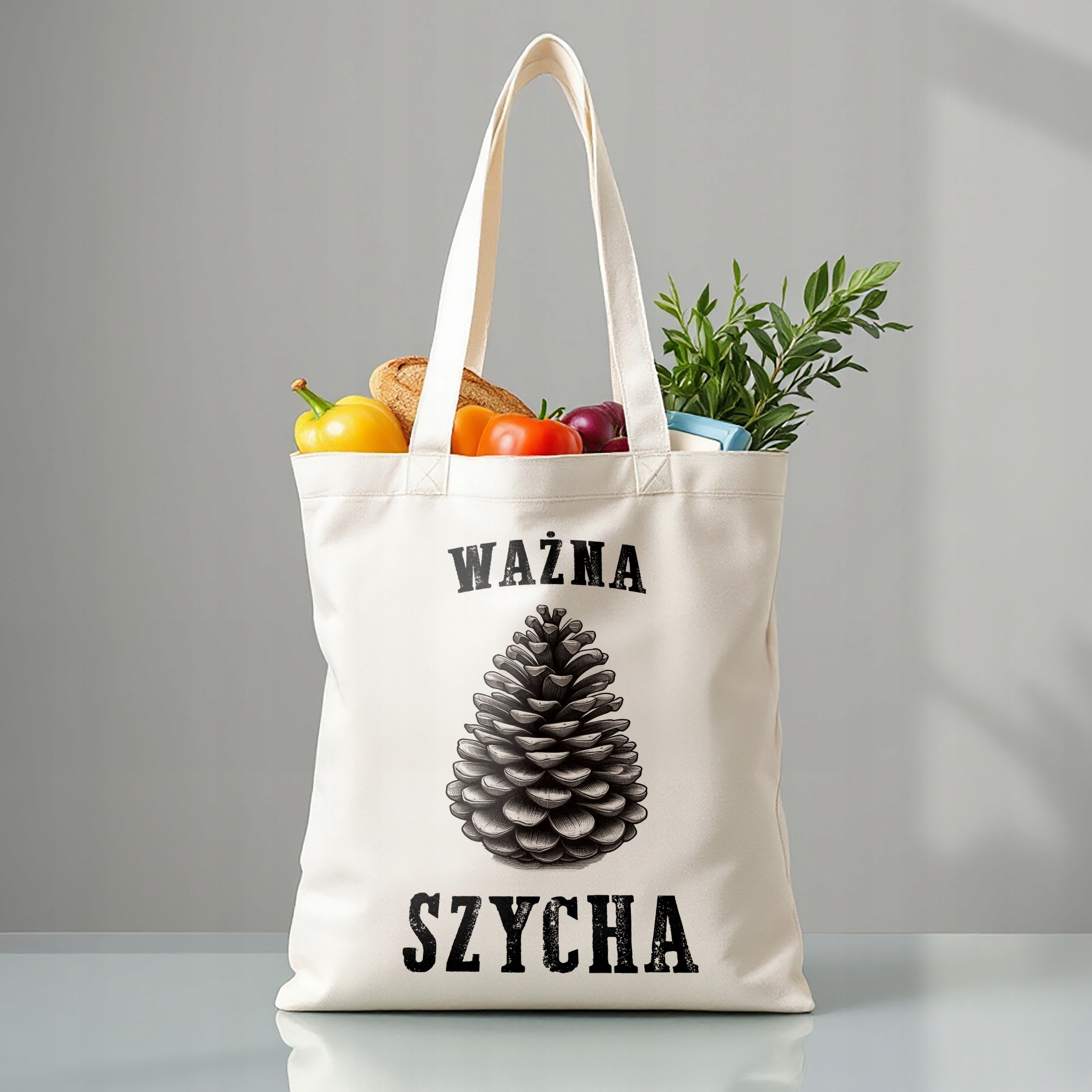 Torba bawełniana premium Ważna Szycha Zabawny Prezent