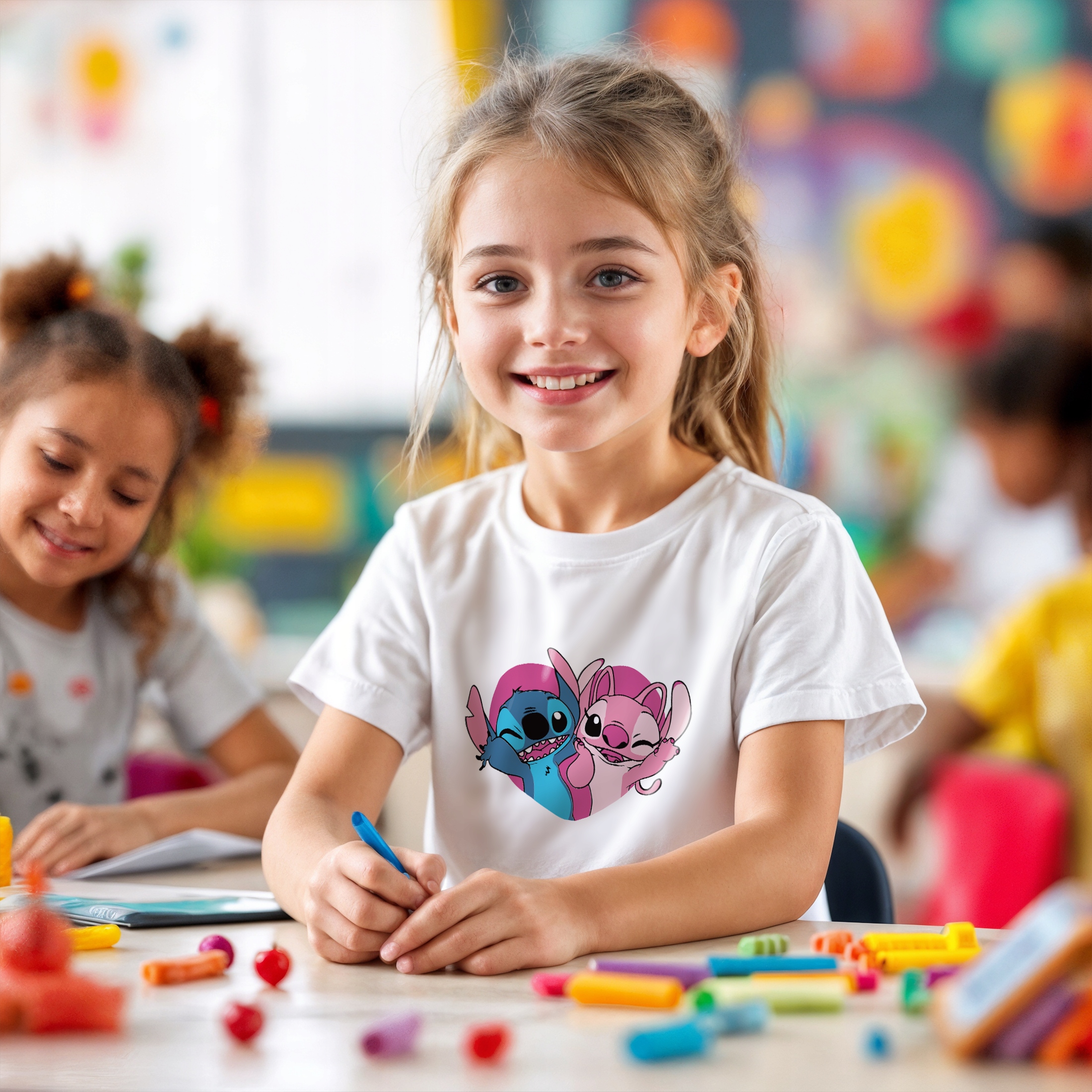 Koszulka biała dziecięca Stitch Lilo i Stich Dla Fanów