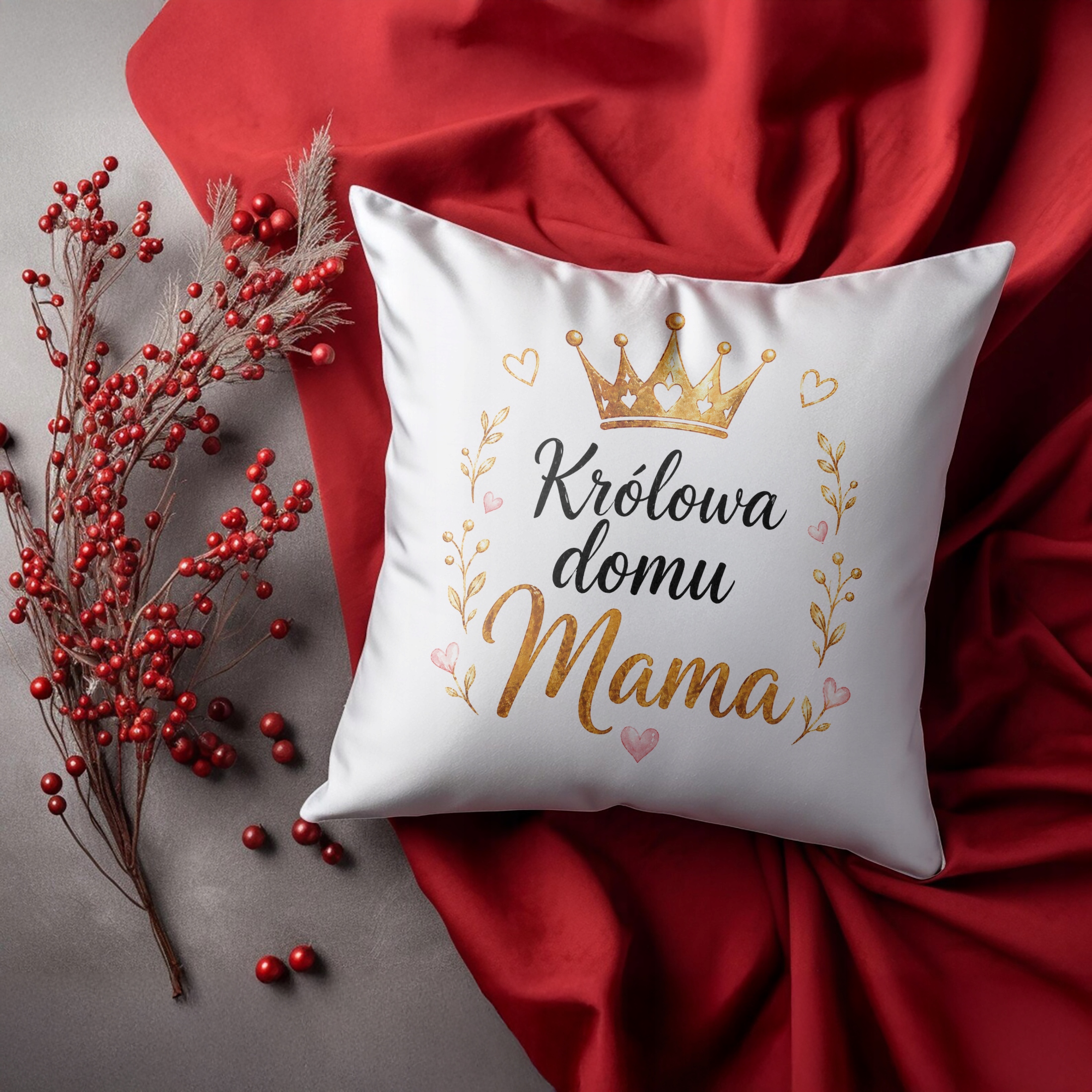 Poduszka dla mamy 38x38cm prezent na Dzień Matki wyjątkowy upominek mamy