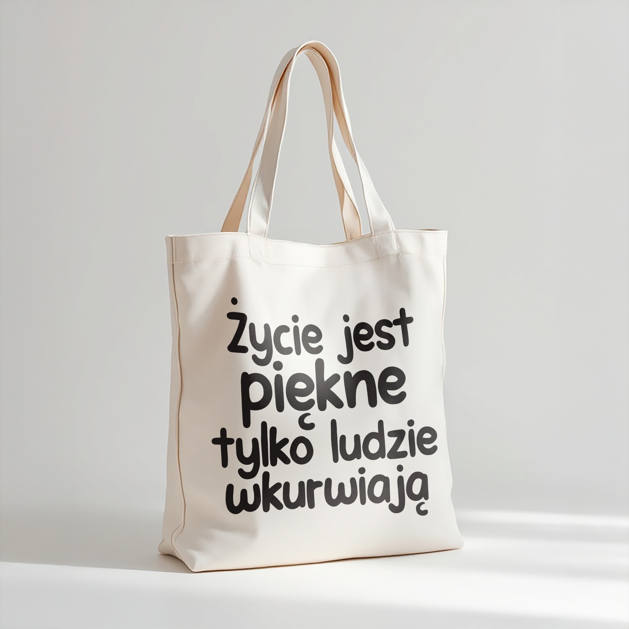 Torba bawełniana premium Życie Jest Piękne Zabawny Prezent