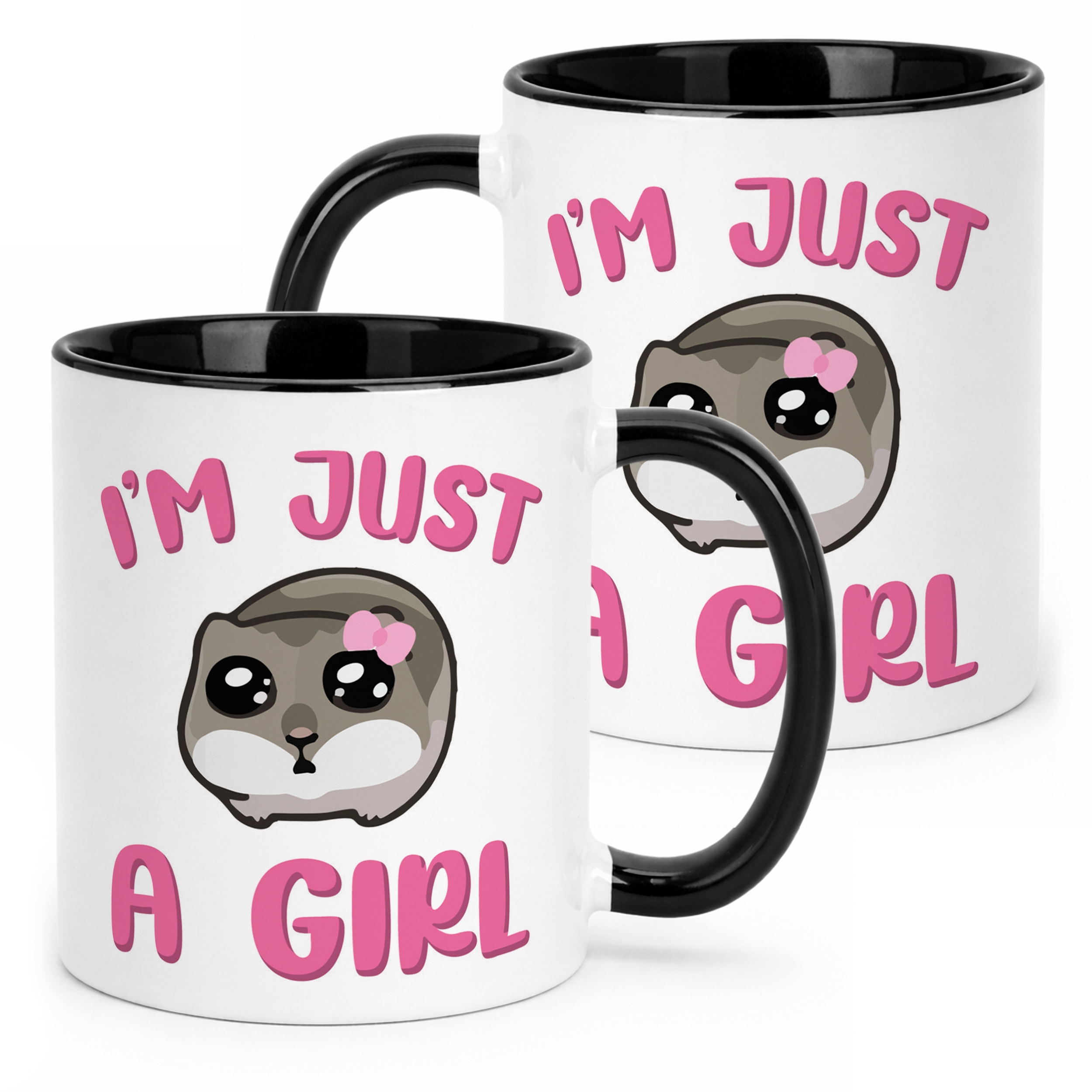 Kubek Czarny I’M JUST A GIRL Śmieszny Zabawny Prezent