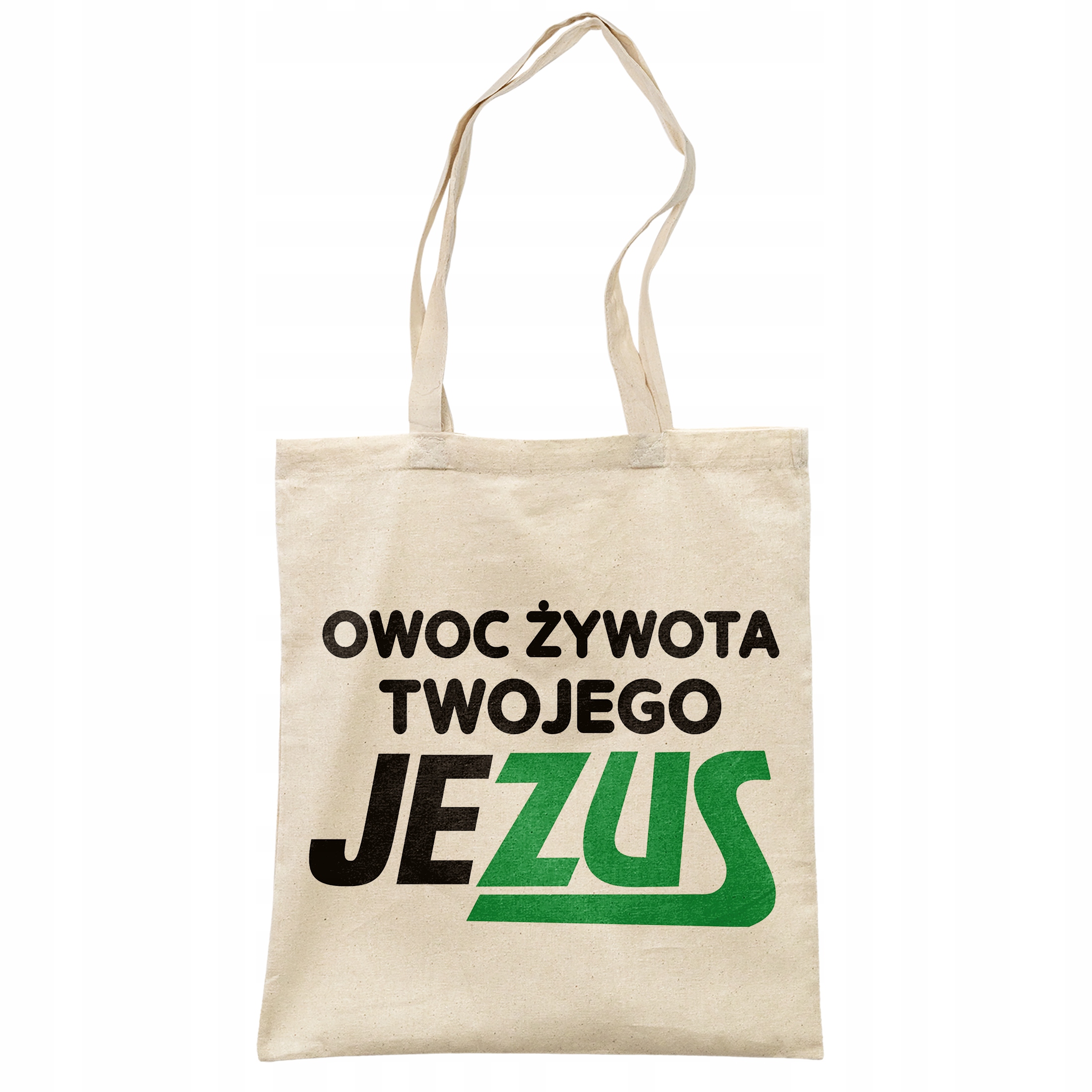 Torba bawełniana na zakupy Owoc Żywota Twojego Jezus Zabawny Prezent