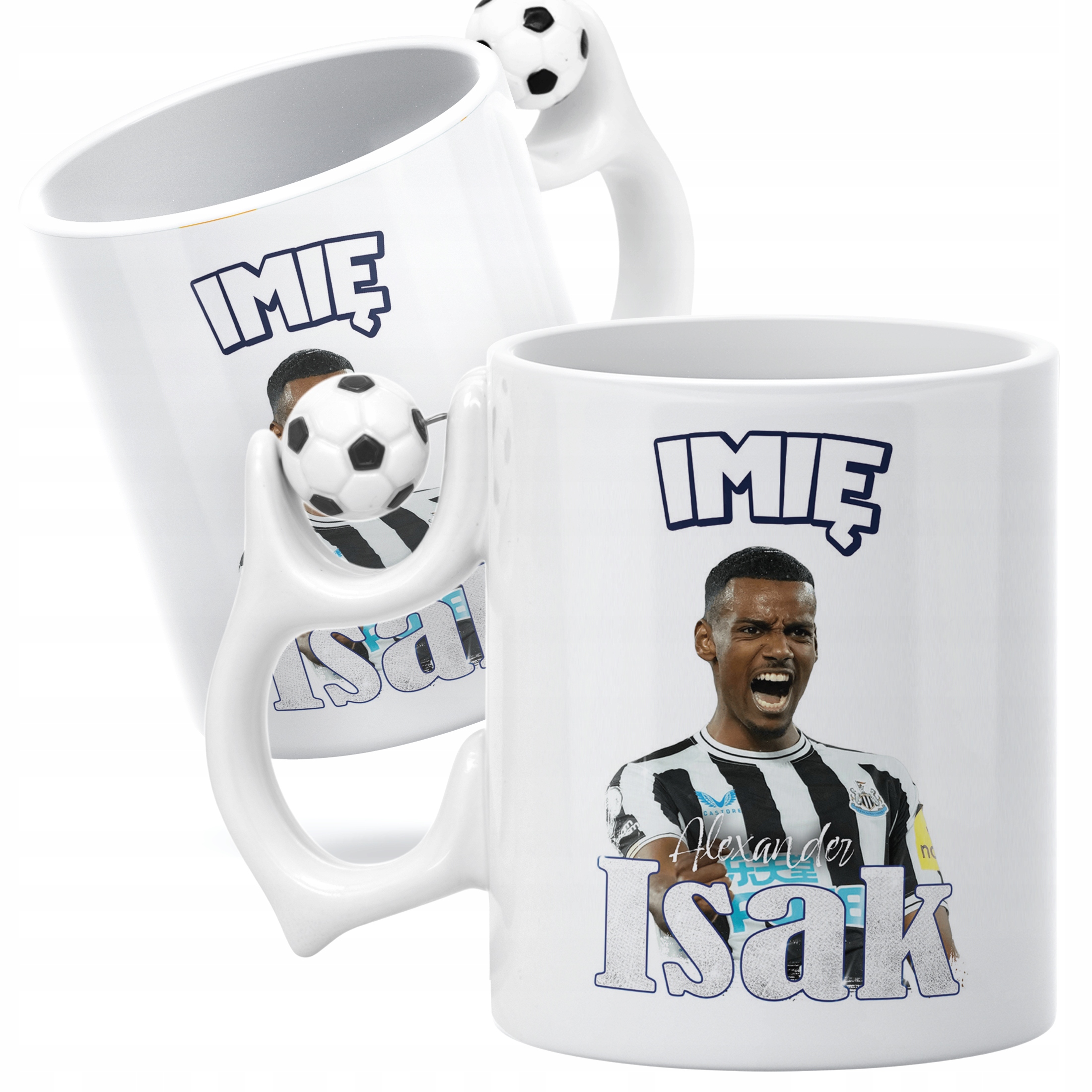 Kubek piłkarski personalizowany Alexander Isak dla kibiców Newcastle
