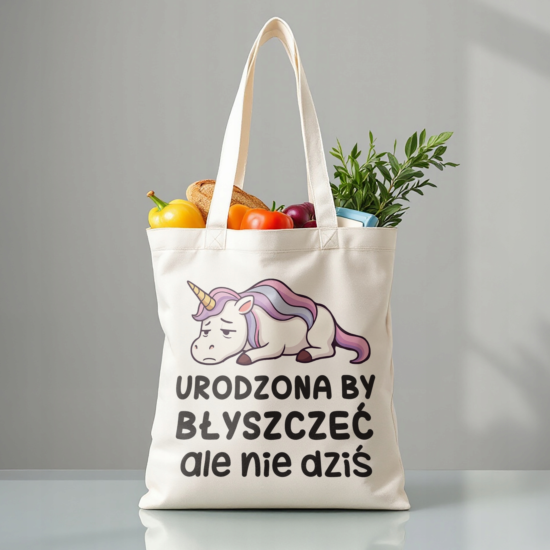 Torba bawełniana premium Urodzona By Błyszczeć Zabawny Prezent