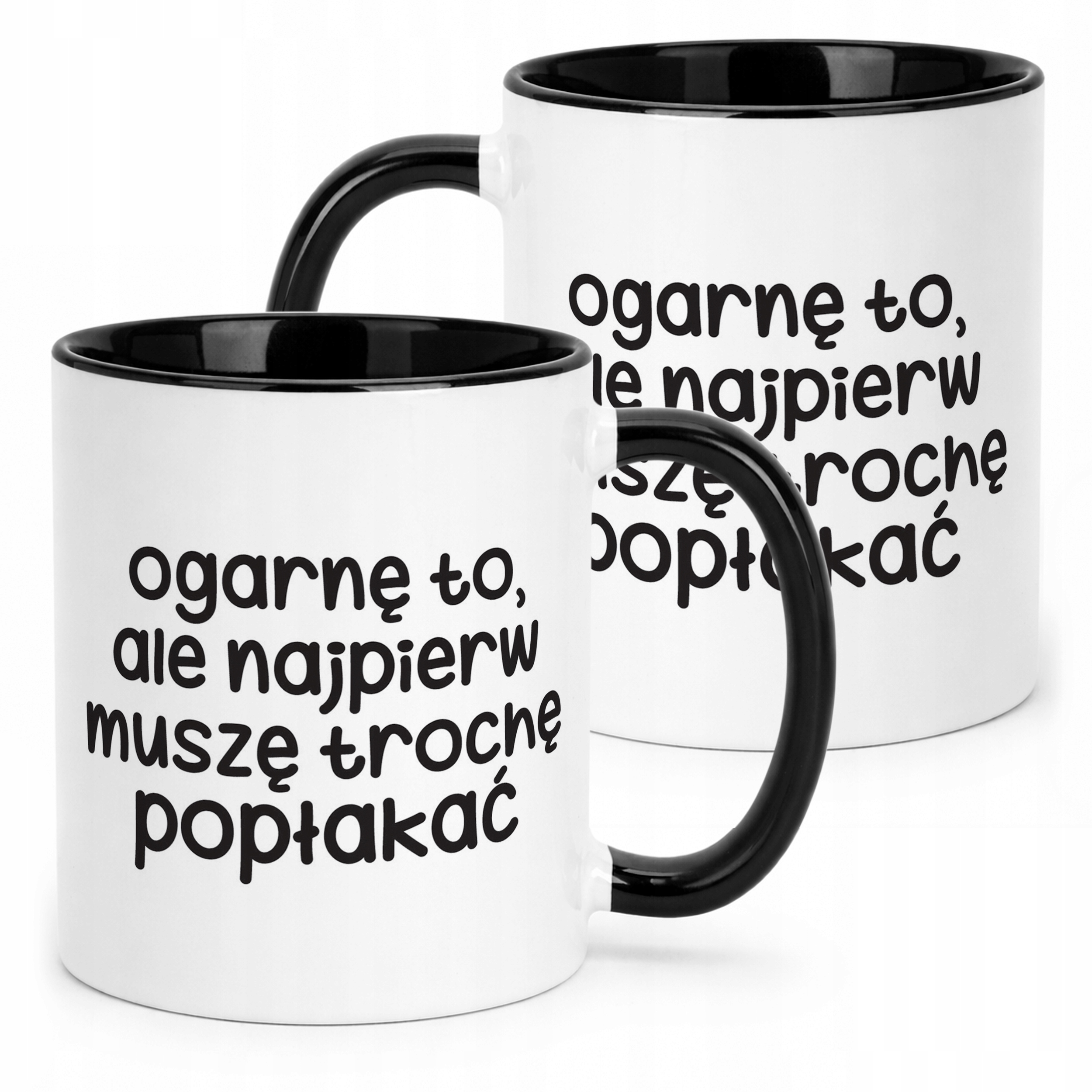 Kubek Czarny Ogarnę To Ale Najpierw Śmieszny Zabawny Prezent