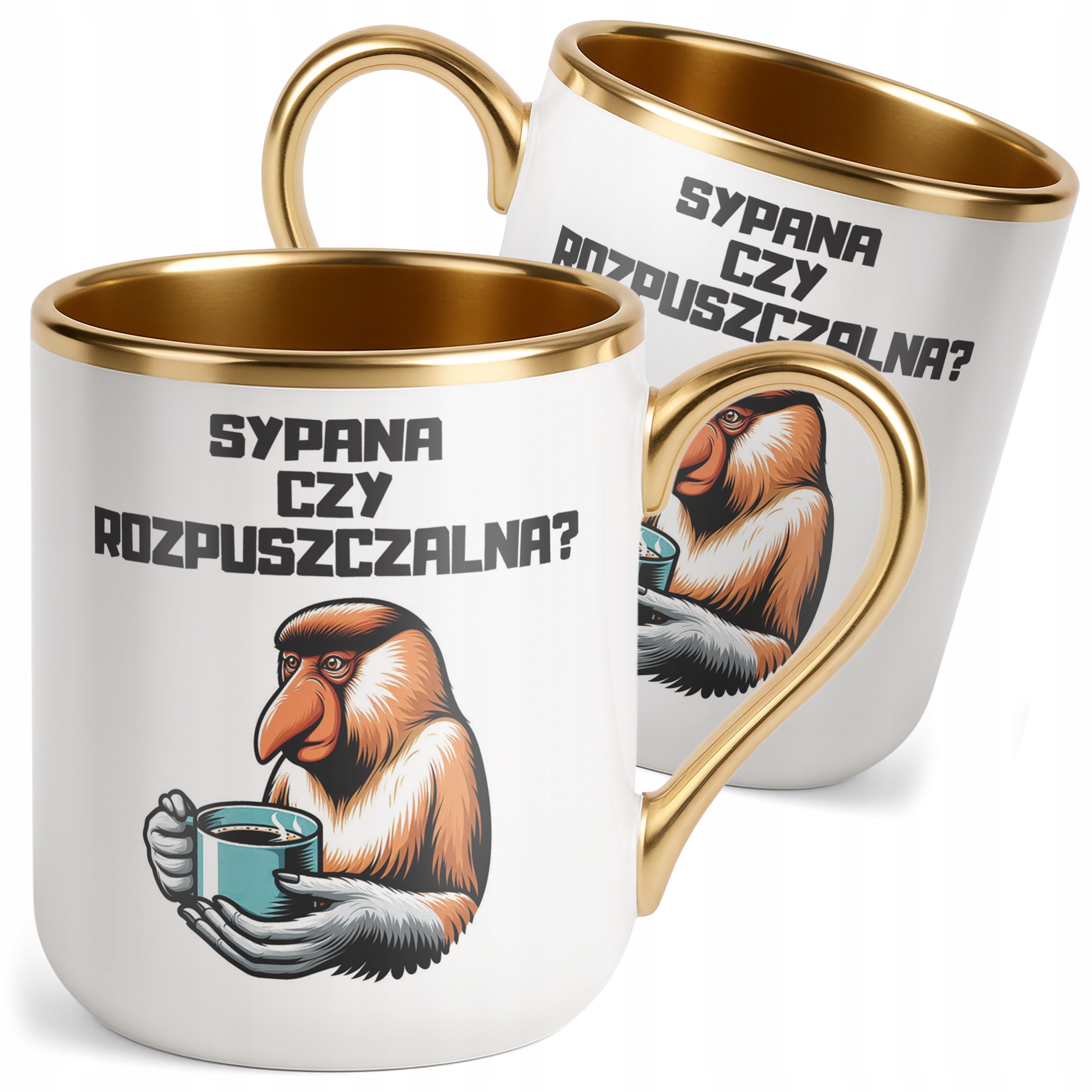 Kubek Premium Złoty Janusz Nosacz Kawa Zabawny Prezent