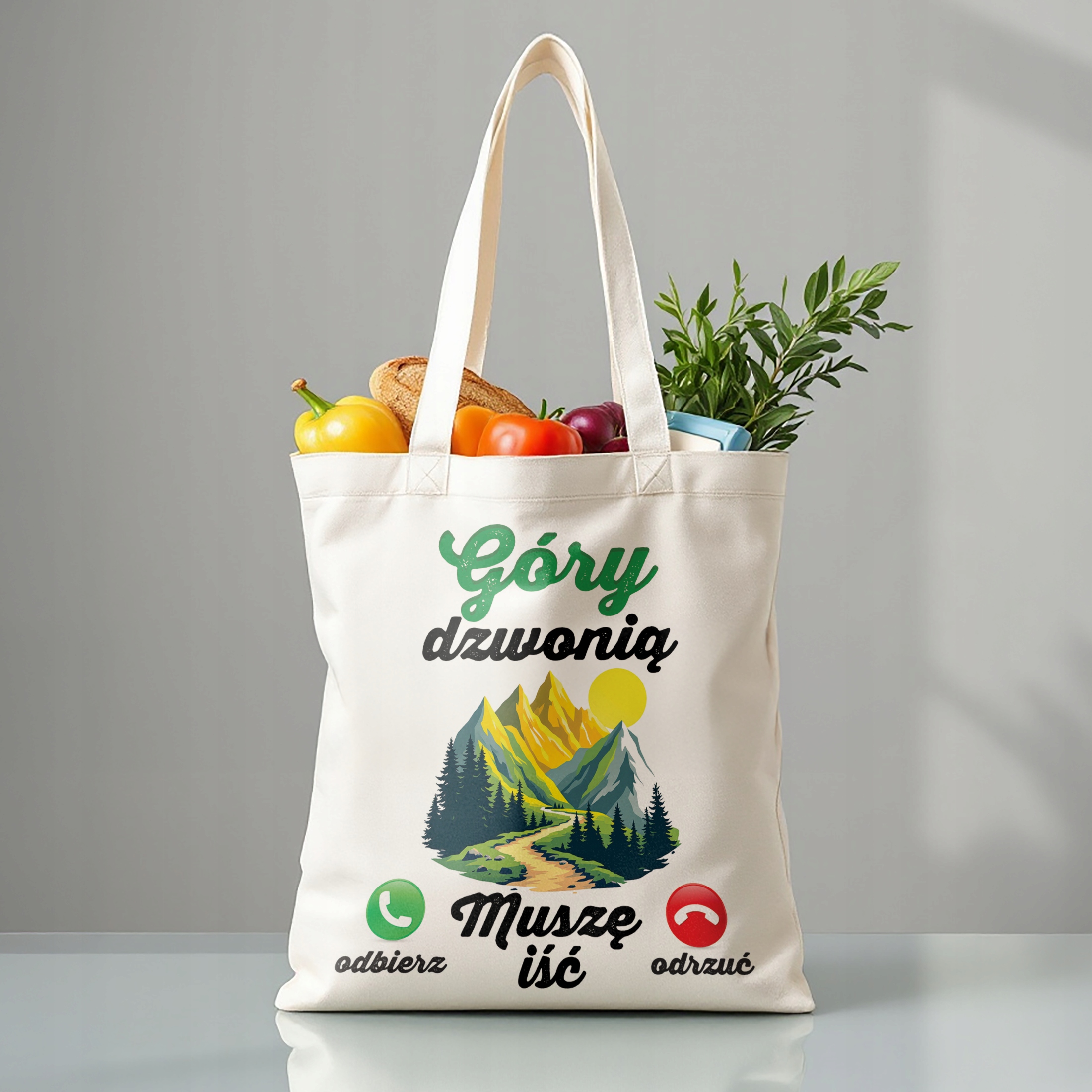 Torba bawełniana premium Góry Dzwonią Zabawny Prezent
