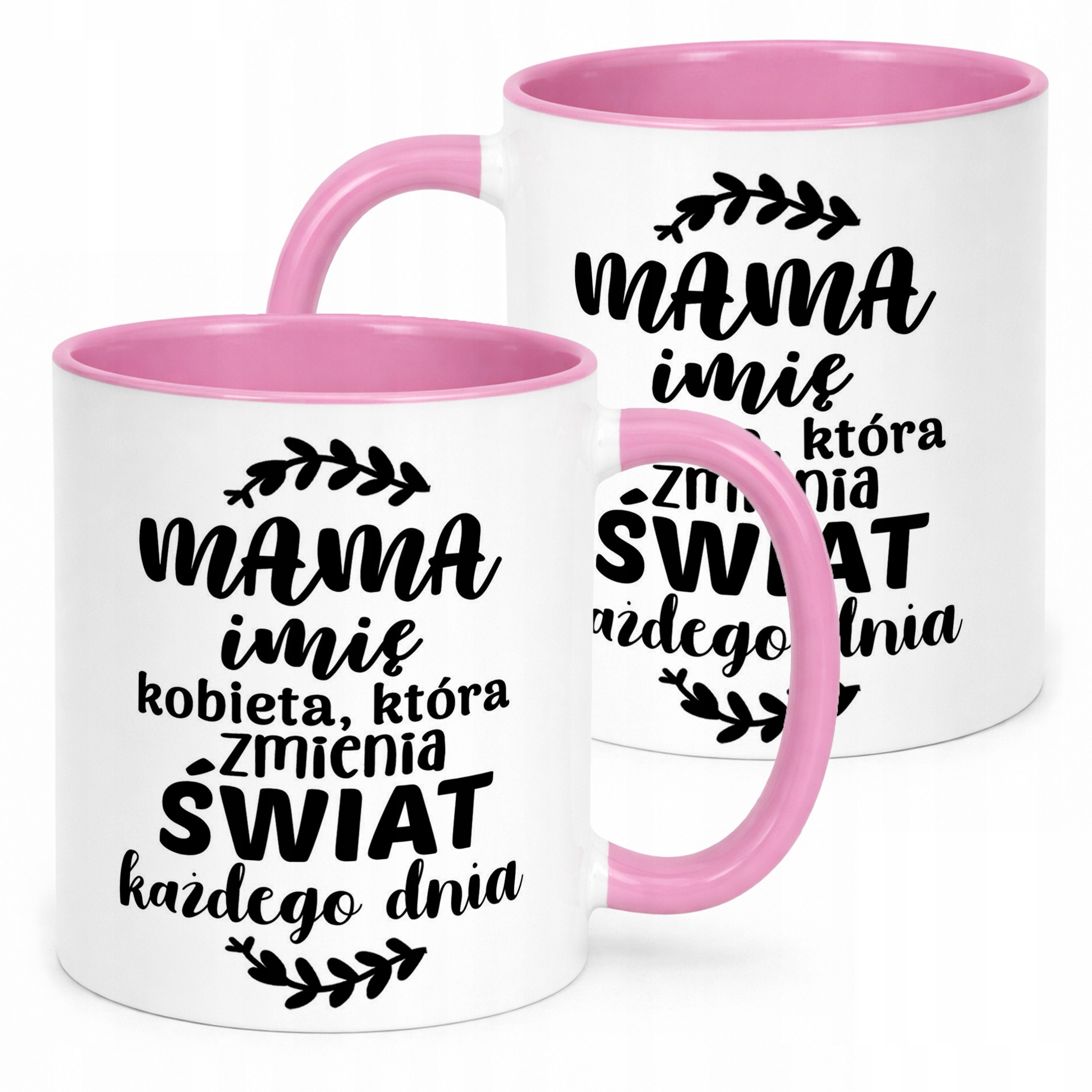 Kubek Różowy Personalizowany Dzień Matki Dla Mamy Prezent Upominek