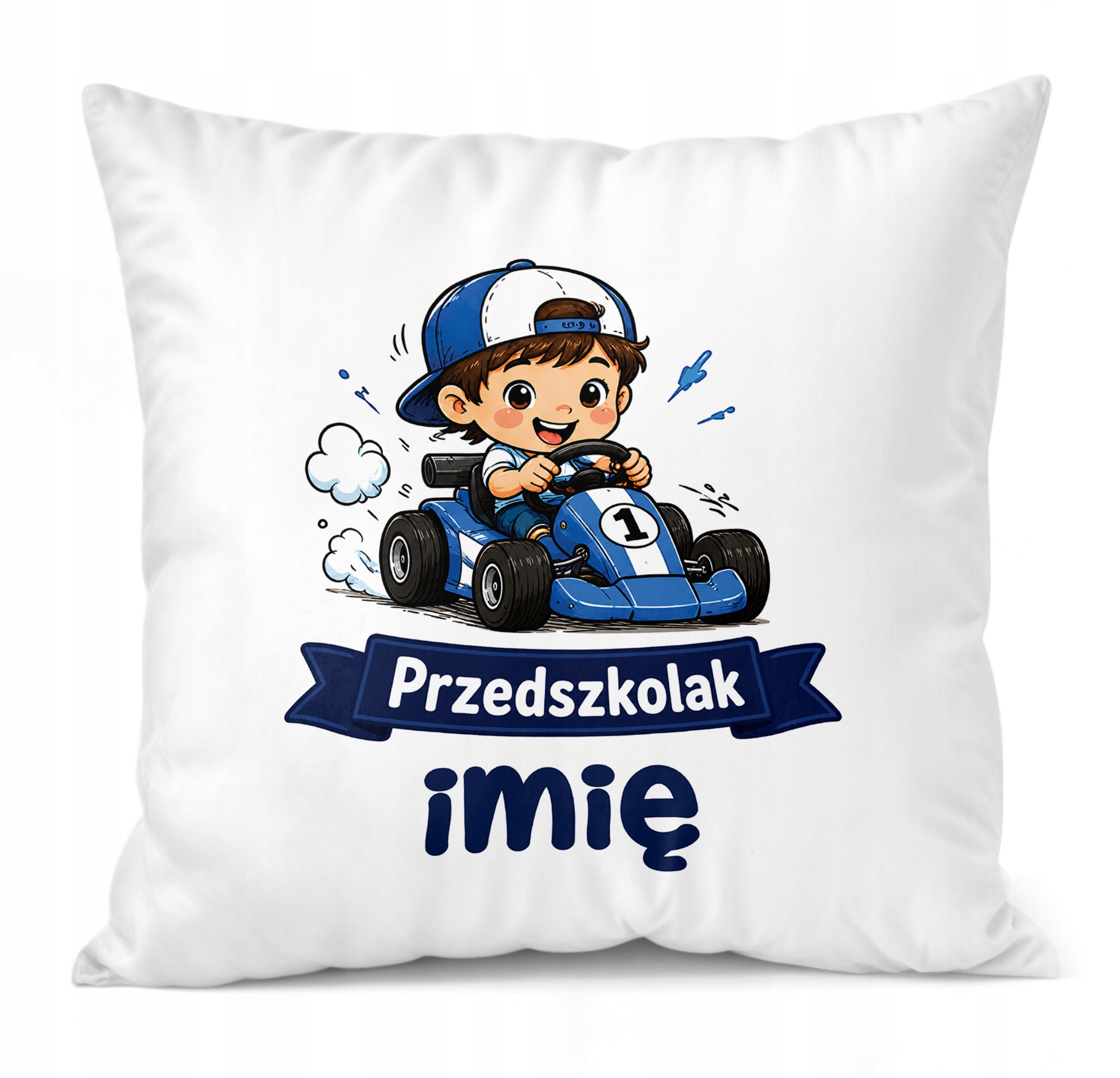 Zestaw Personalizowany Kubek Czerwony Poduszka Przedszkolak Prezent