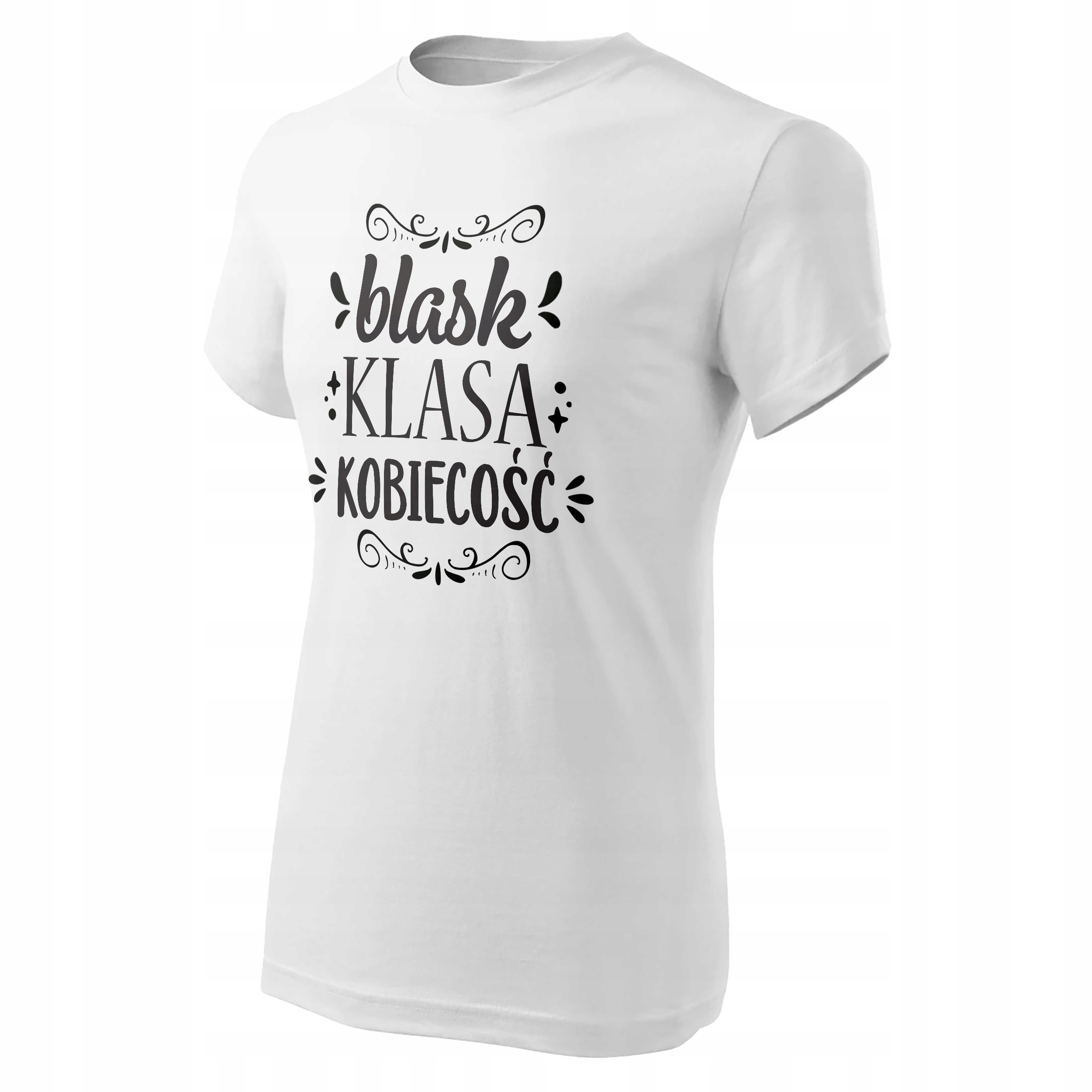 Koszulka Damska T-shirt Na Dzień Kobiet Prezent Blask Kobiecość Klasa