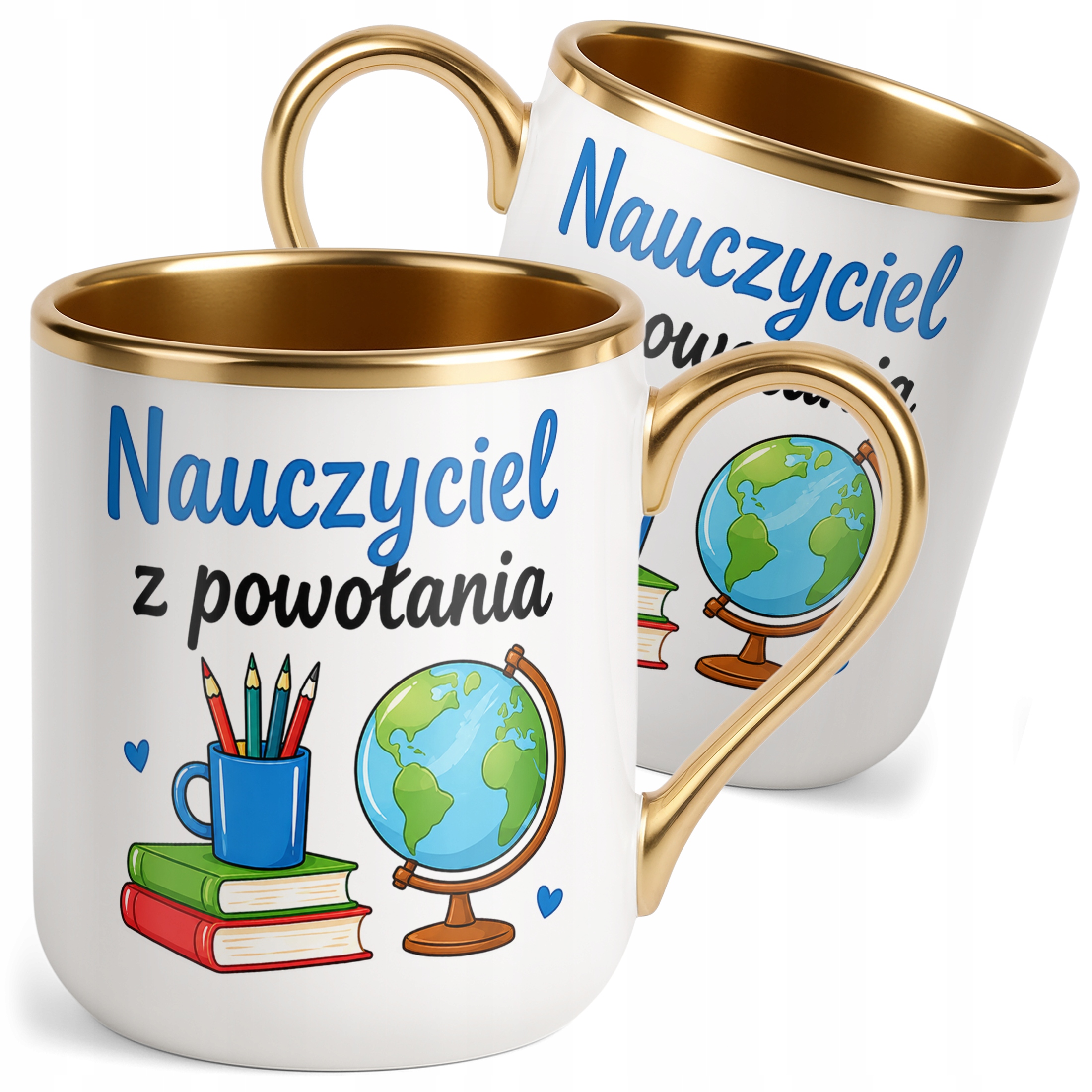 Kubek Premium Złoty Dzień Nauczyciela Dla Nauczyciela Prezent Upominek