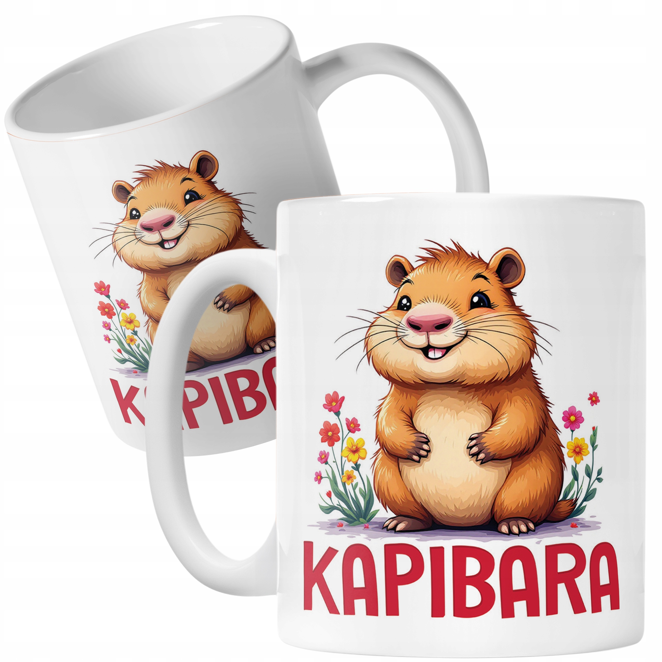 Kubek ceramiczny Kapibara Capybara Zwierzak Słodki Dla Dzieci Prezent
