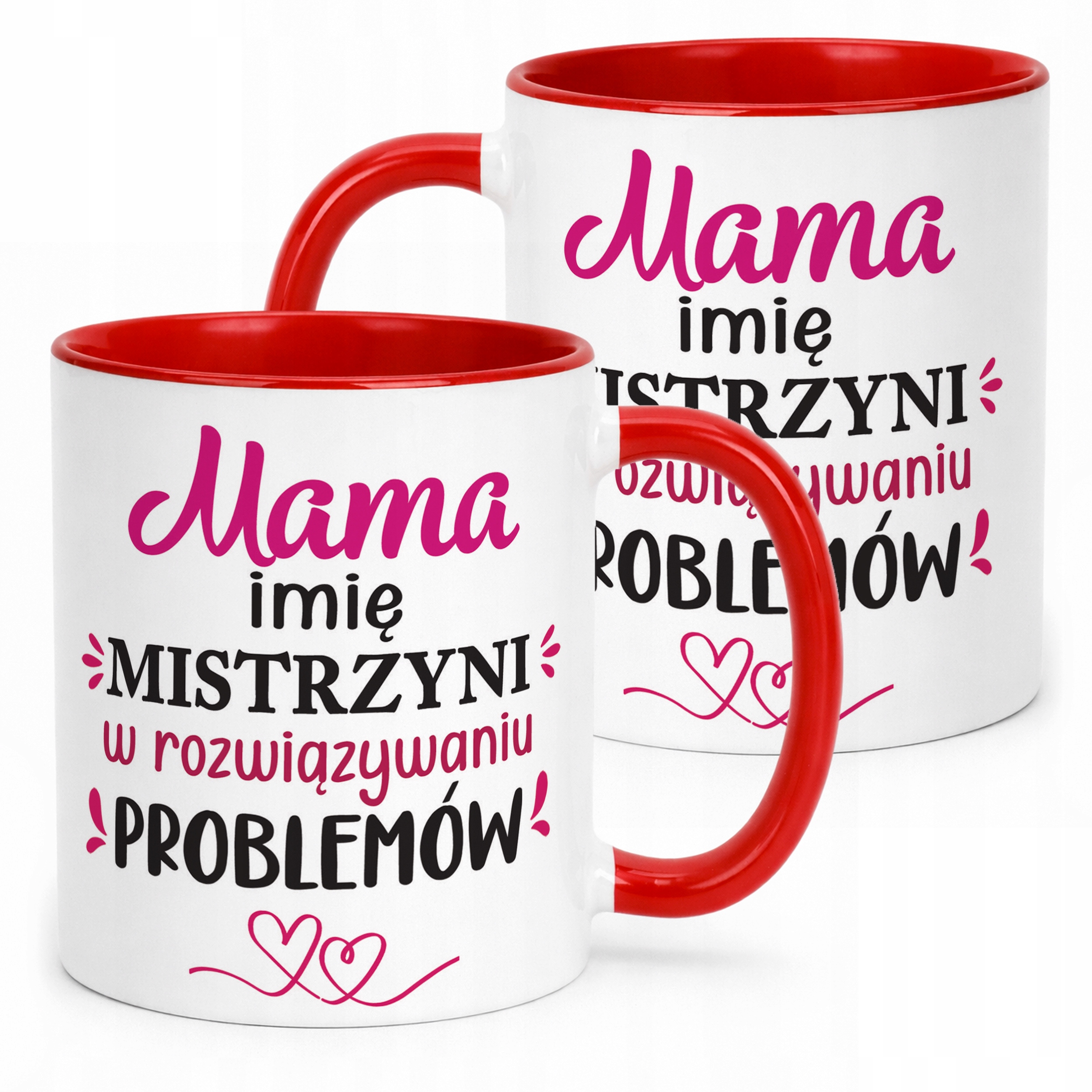Kubek Czerwony Personalizowany Dzień Matki Dla Mamy Prezent Upominek