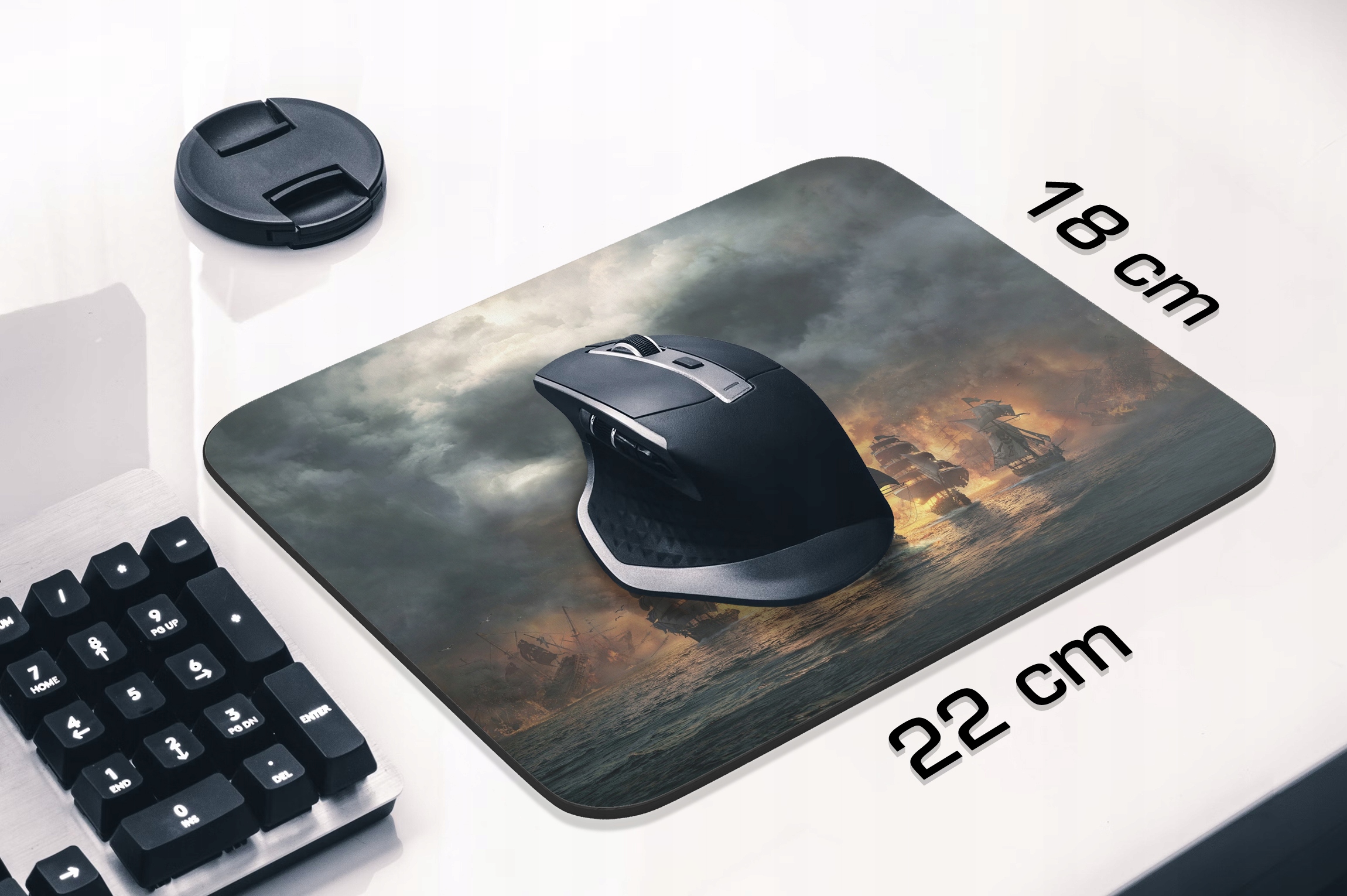 Podkładka pod mysz 22×18 cm Piraci z Karaibów Czaszka Statki dla graczy