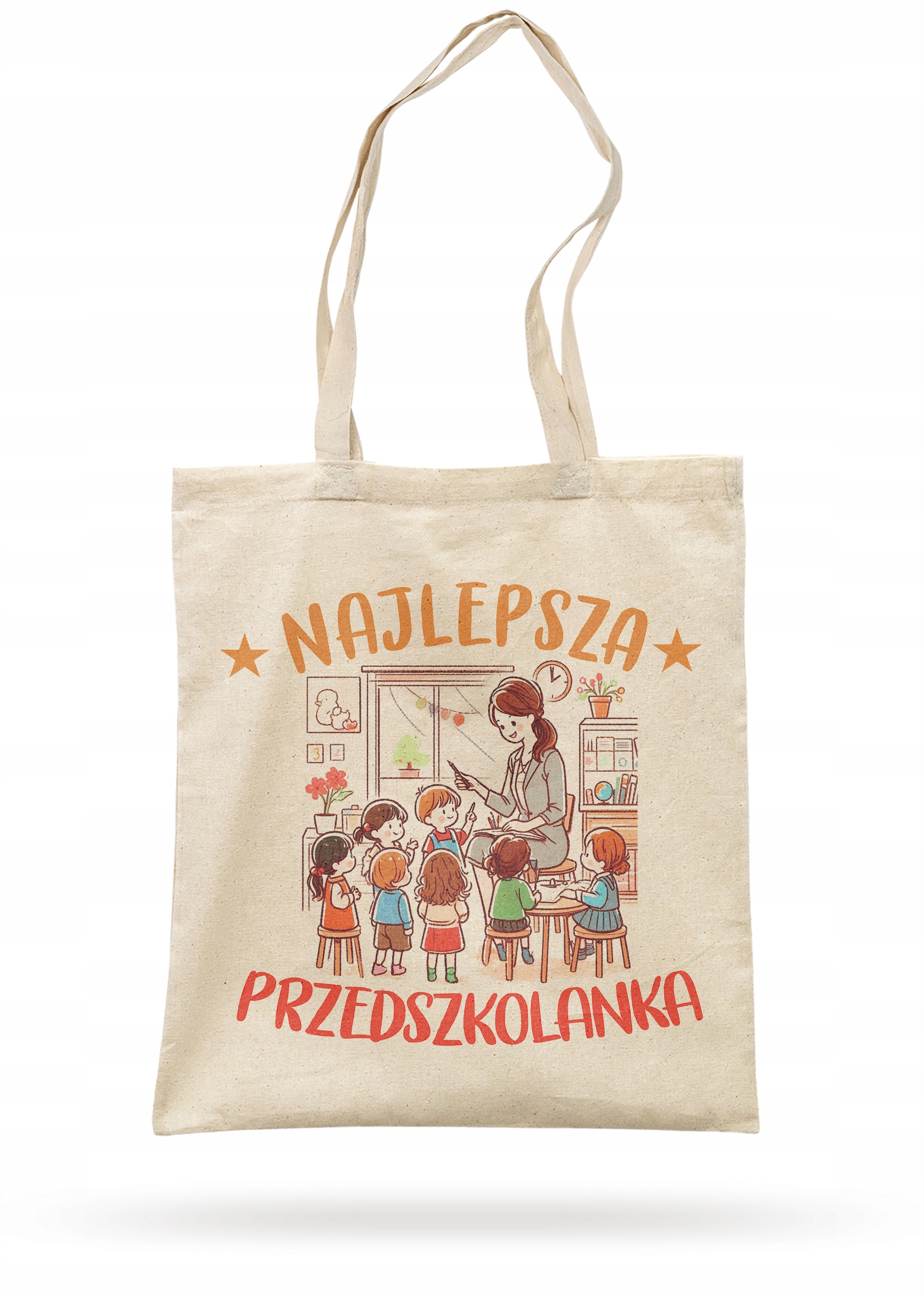 Torba bawełniana z dnem Dzień Nauczyciela Najlepsza Przedszkolanka Prezent