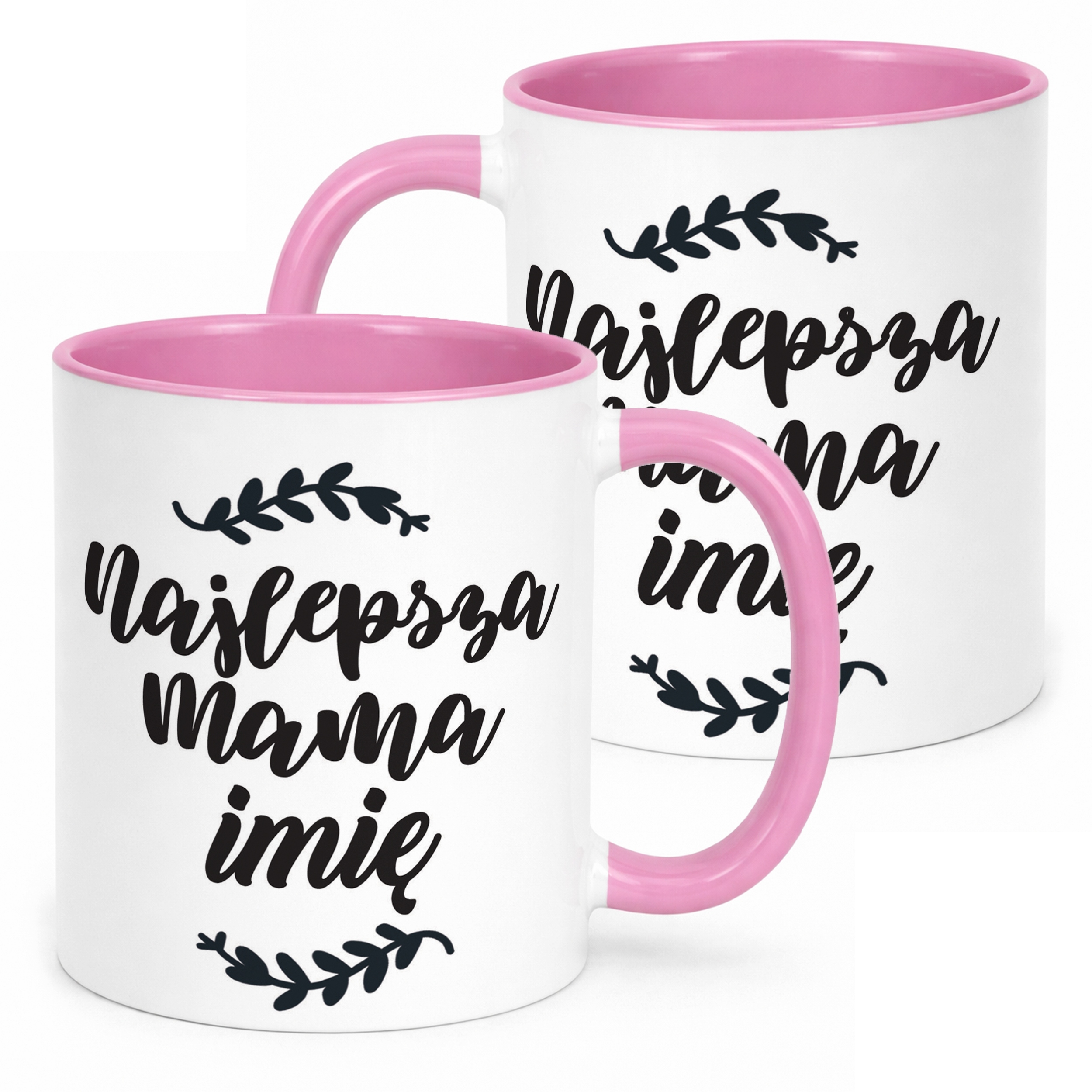 Kubek Różowy Personalizowany Dzień Matki Dla Mamy Prezent Upominek