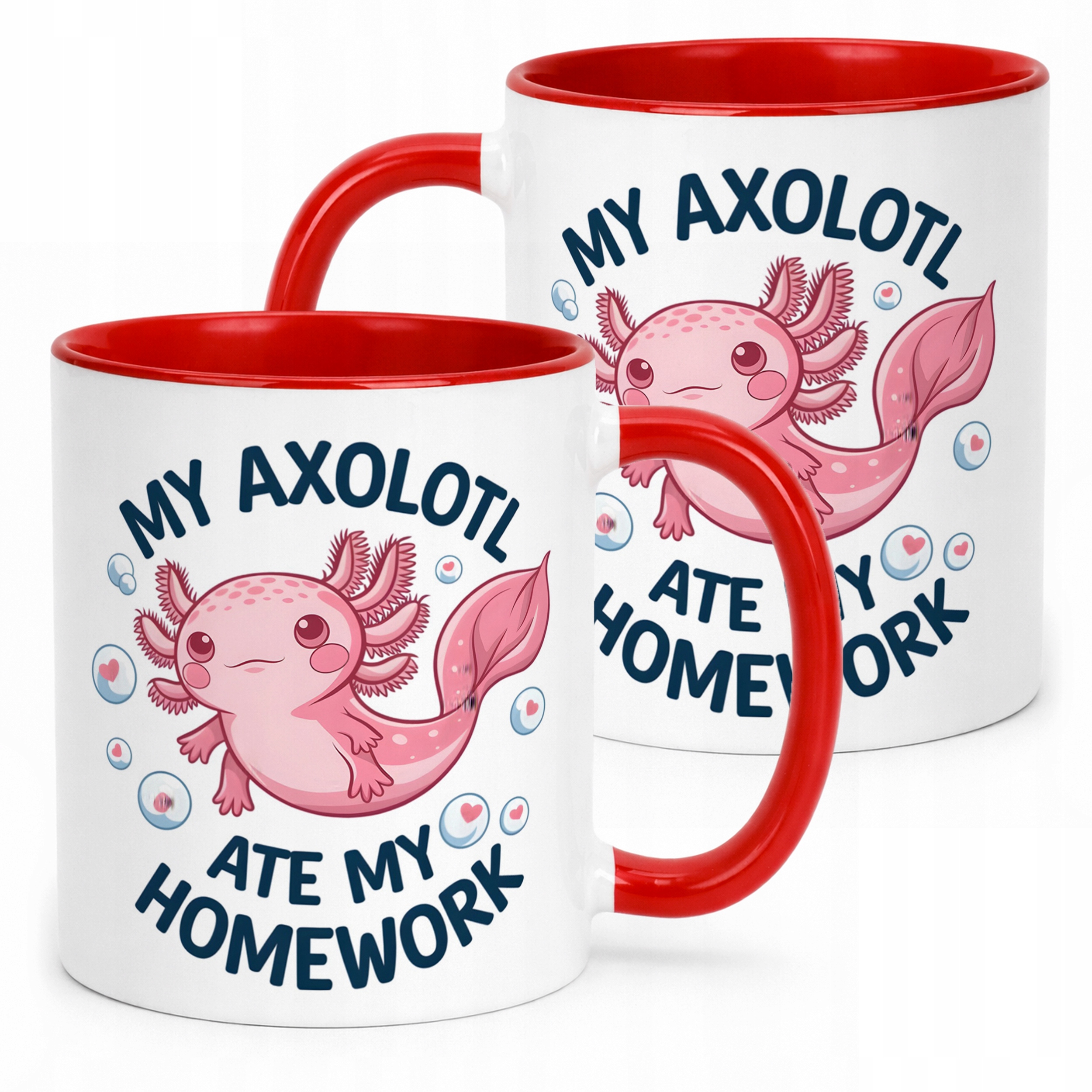 Piękny czerwony kubek dla dzieci Aksolotl Axolotl Zwierzak Viral