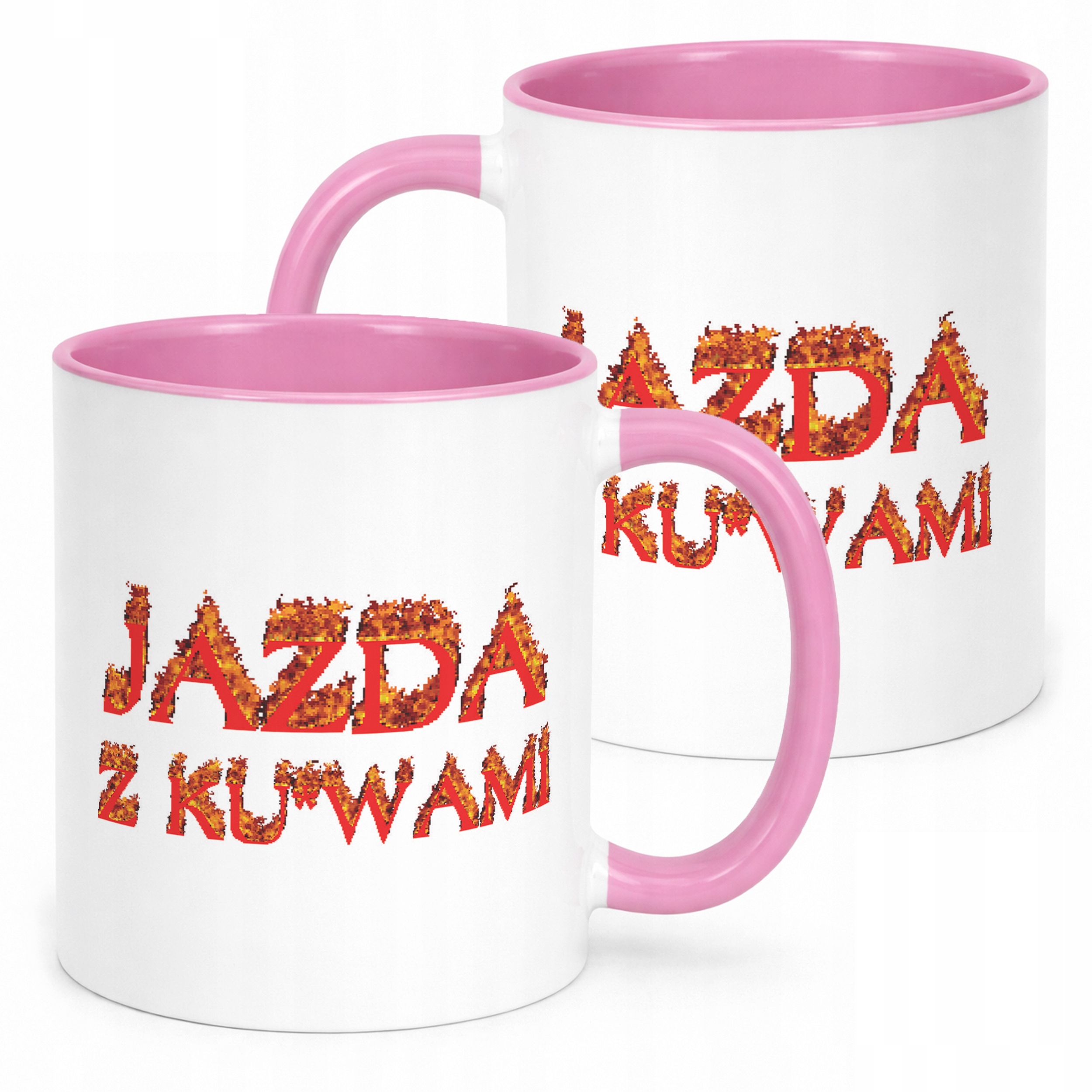 Kubek Różowy Jazda Z Ku**ami Memy Zabawne Prezent