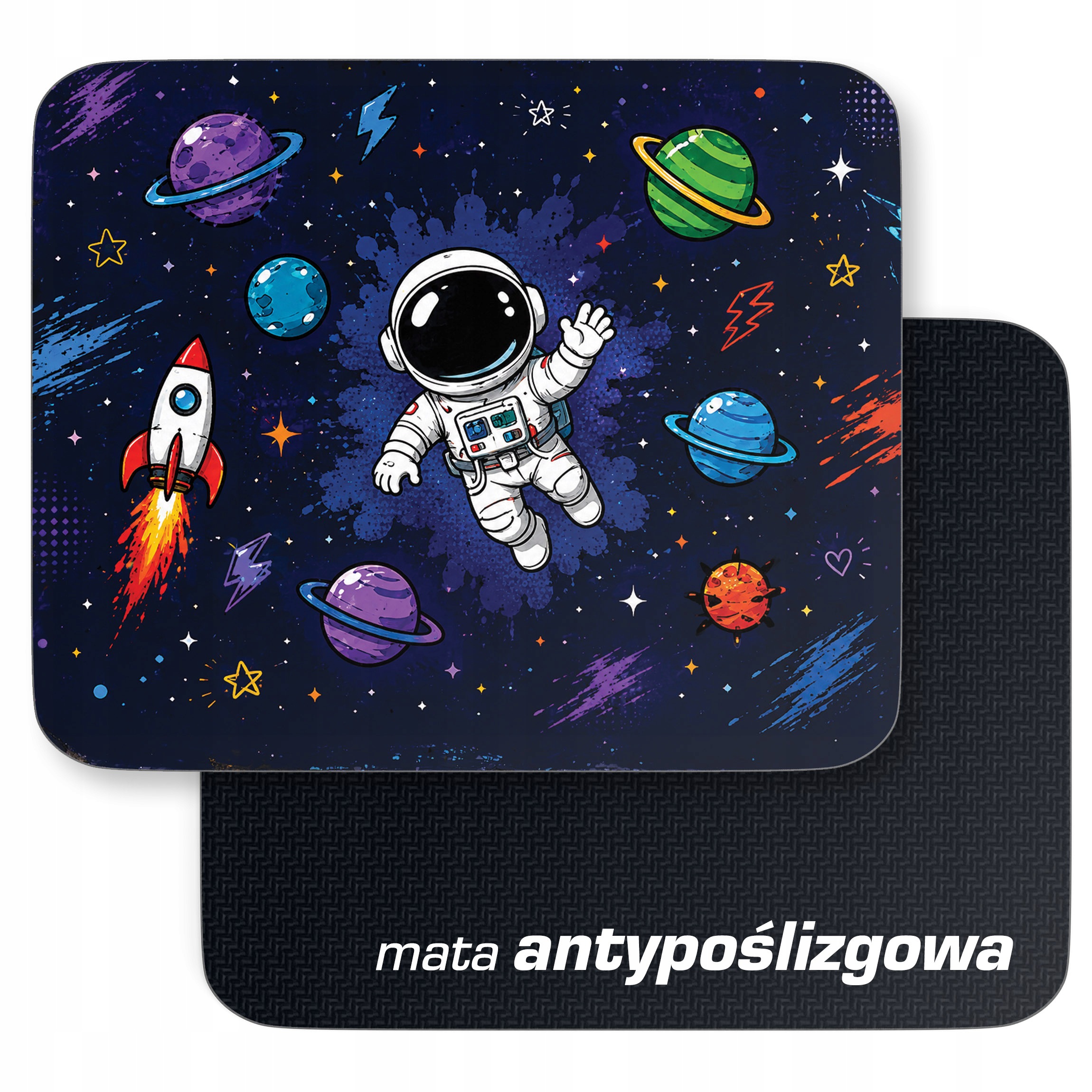 Podkładka pod mysz z nadrukiem Astronauta Kosmos dla graczy