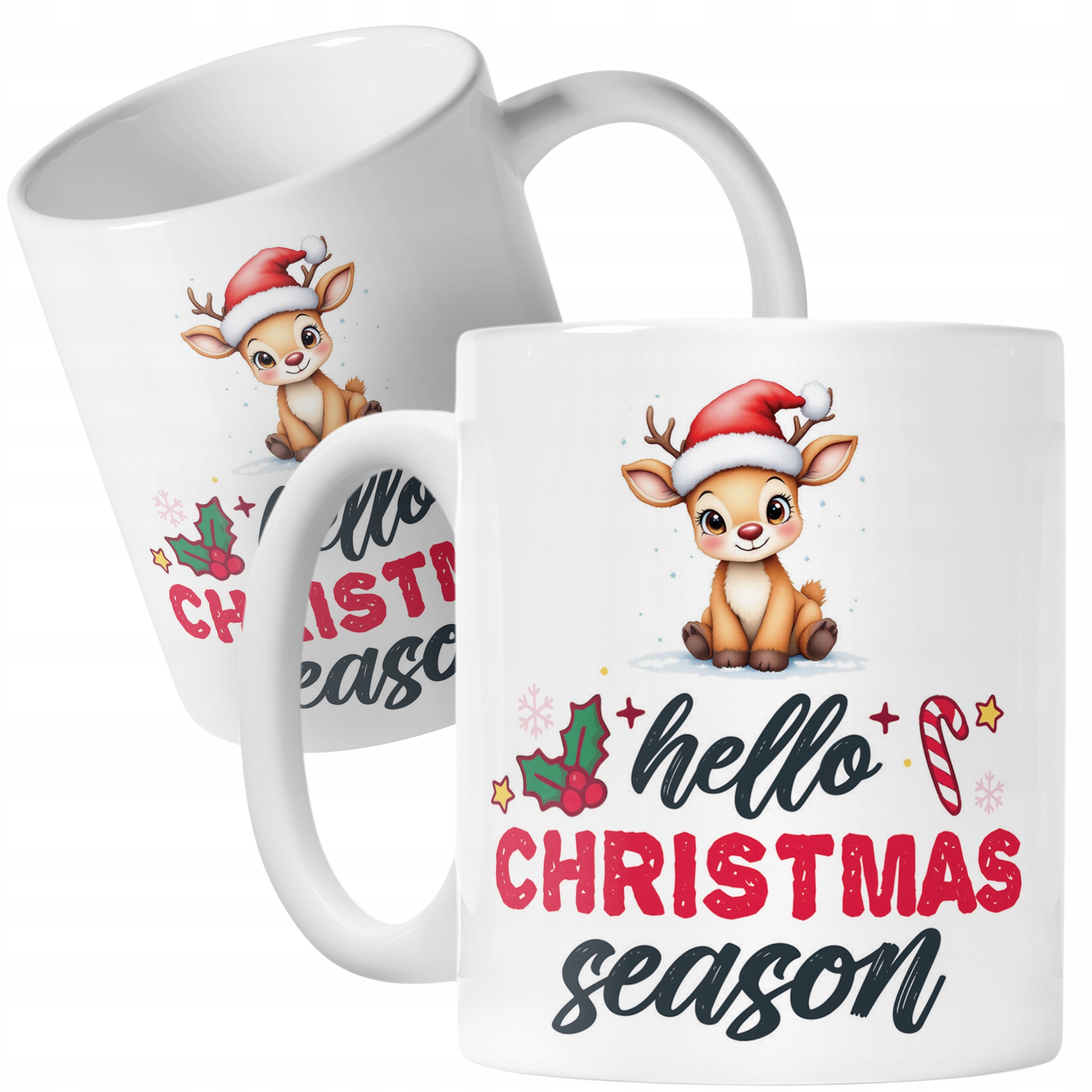 Kubek Ceramiczny Świąteczny Hello Christmas Boże Narodzenie Prezent