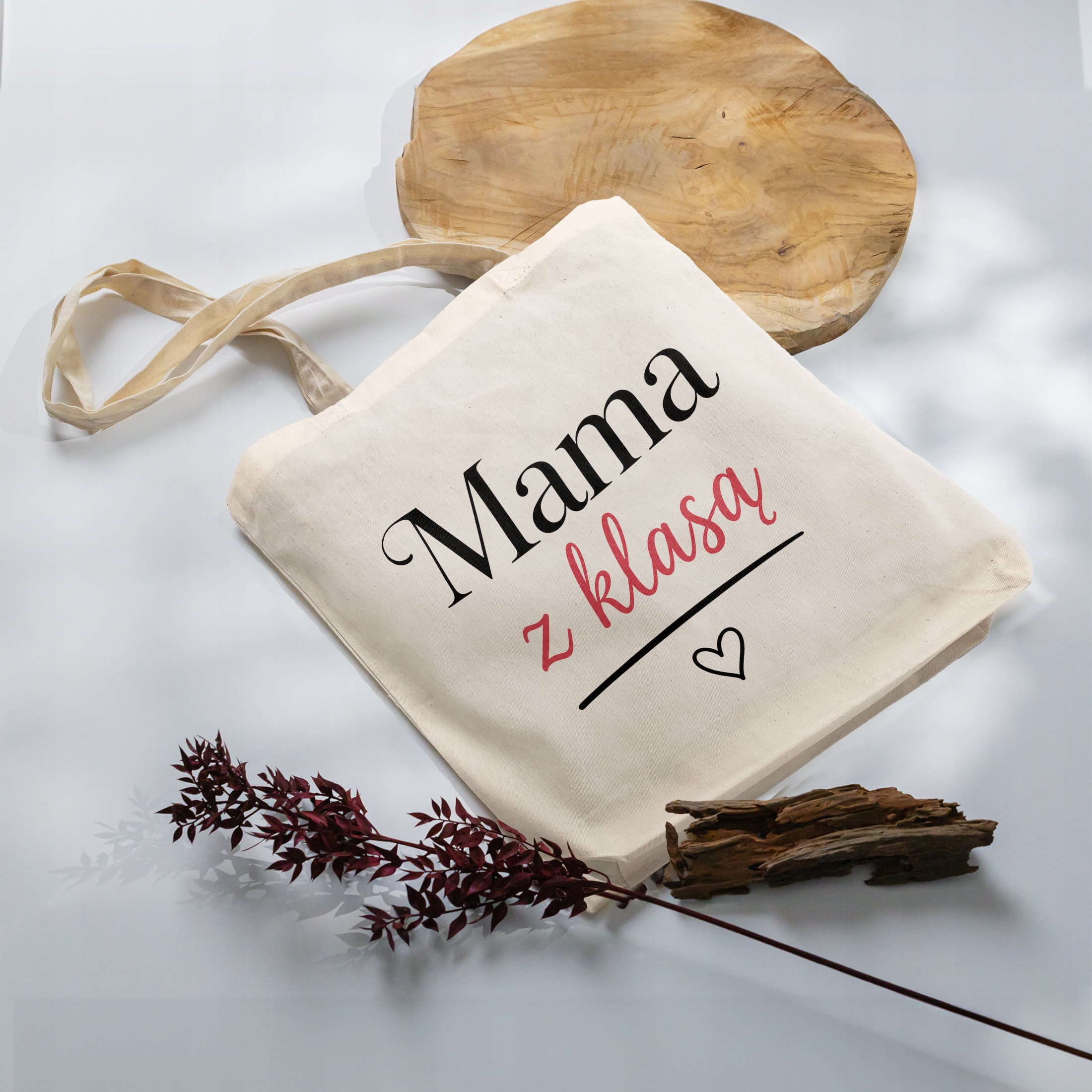 Torba dla mamy bawełniana premium prezent na Dzień Matki fajny prezent