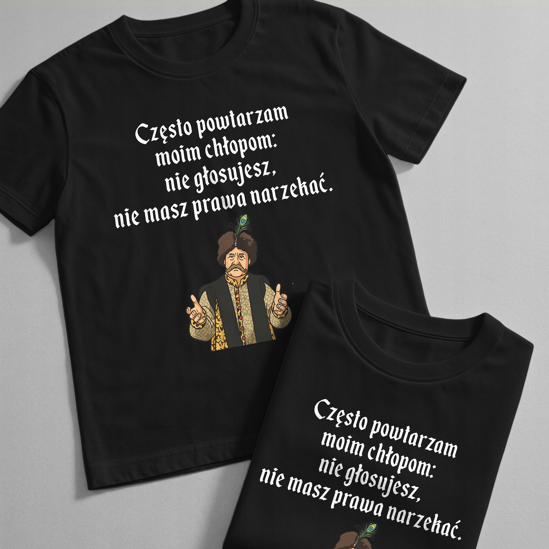 Koszulka czarna męska 1670 Często Powtarzam Moim Chłopom