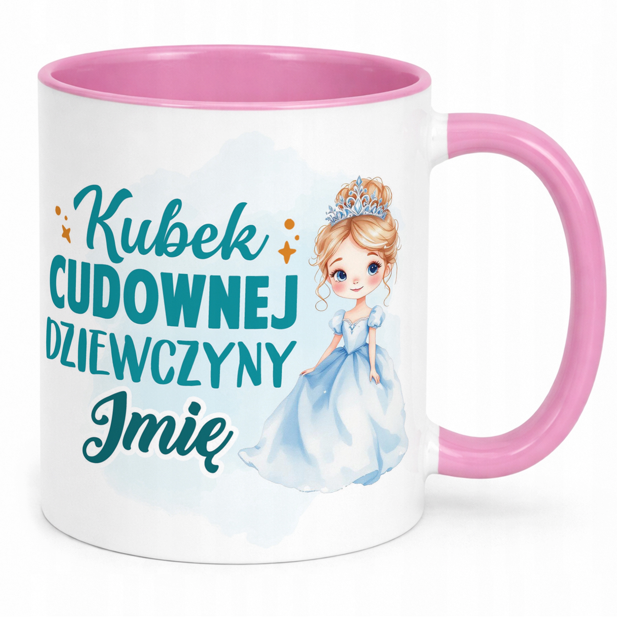Kubek Różowy Personalizowany Dzień Kobiet Dla Dziewczynki Prezent