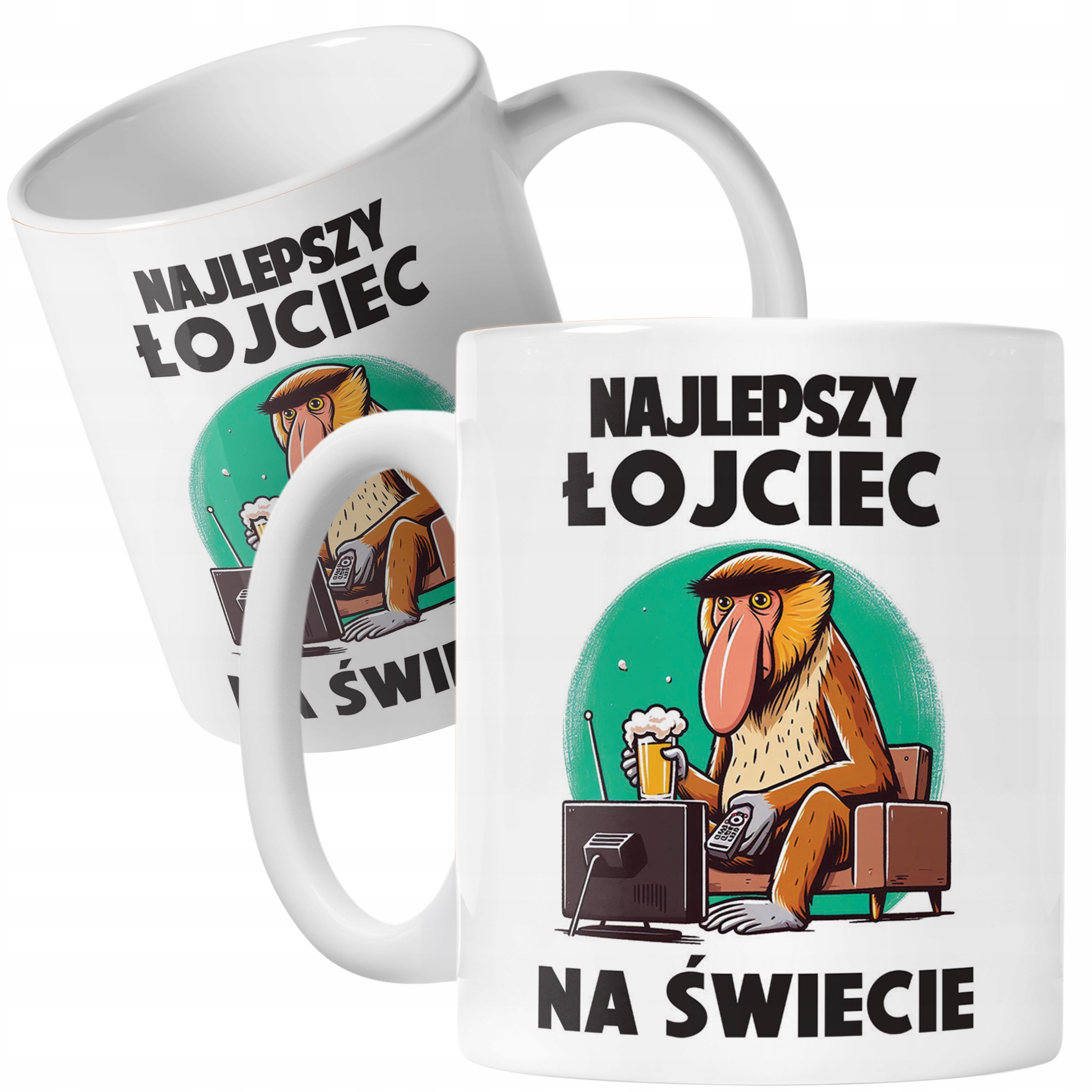 Kubek ceramiczny Dzień Ojca Dla Taty Najlepszy Łojciec Nosacz Prezent