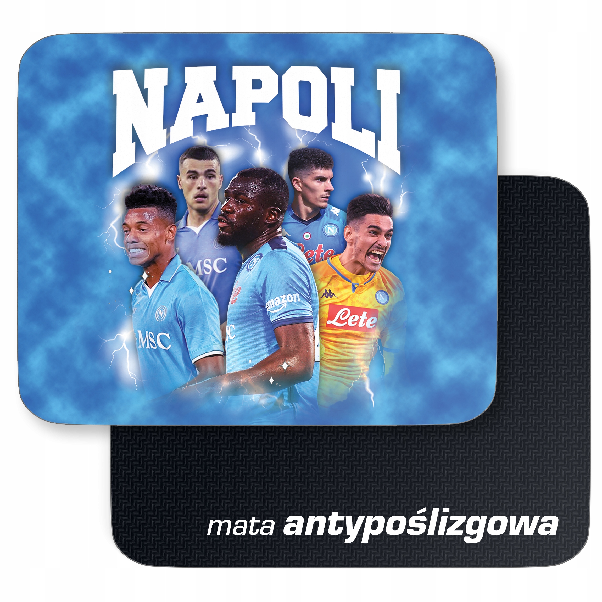 Zestaw Kubek Piłkarski + Podkładka pod mysz Napoli Lukaku Neres Di Lorenzo