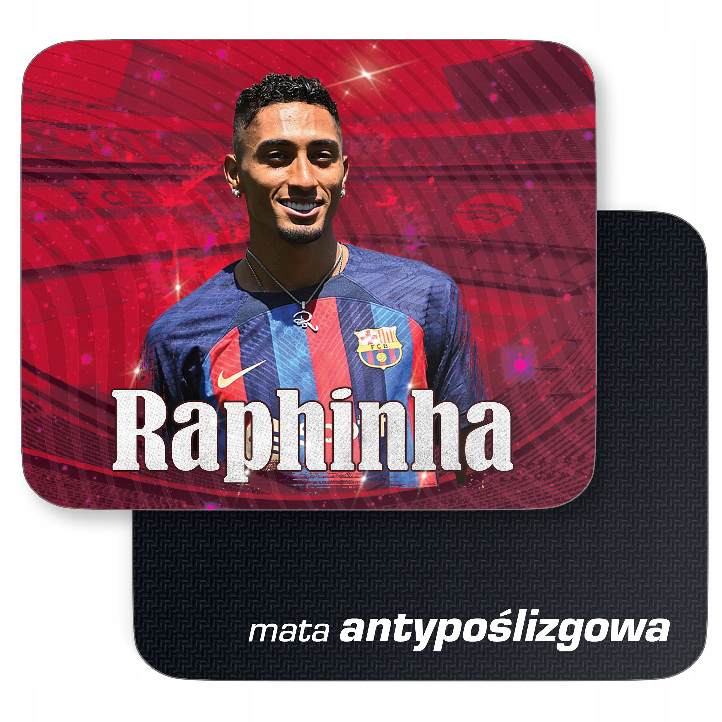 Podkładka pod mysz 22×18 cm Raphinha dla kibiców FC Barcelona