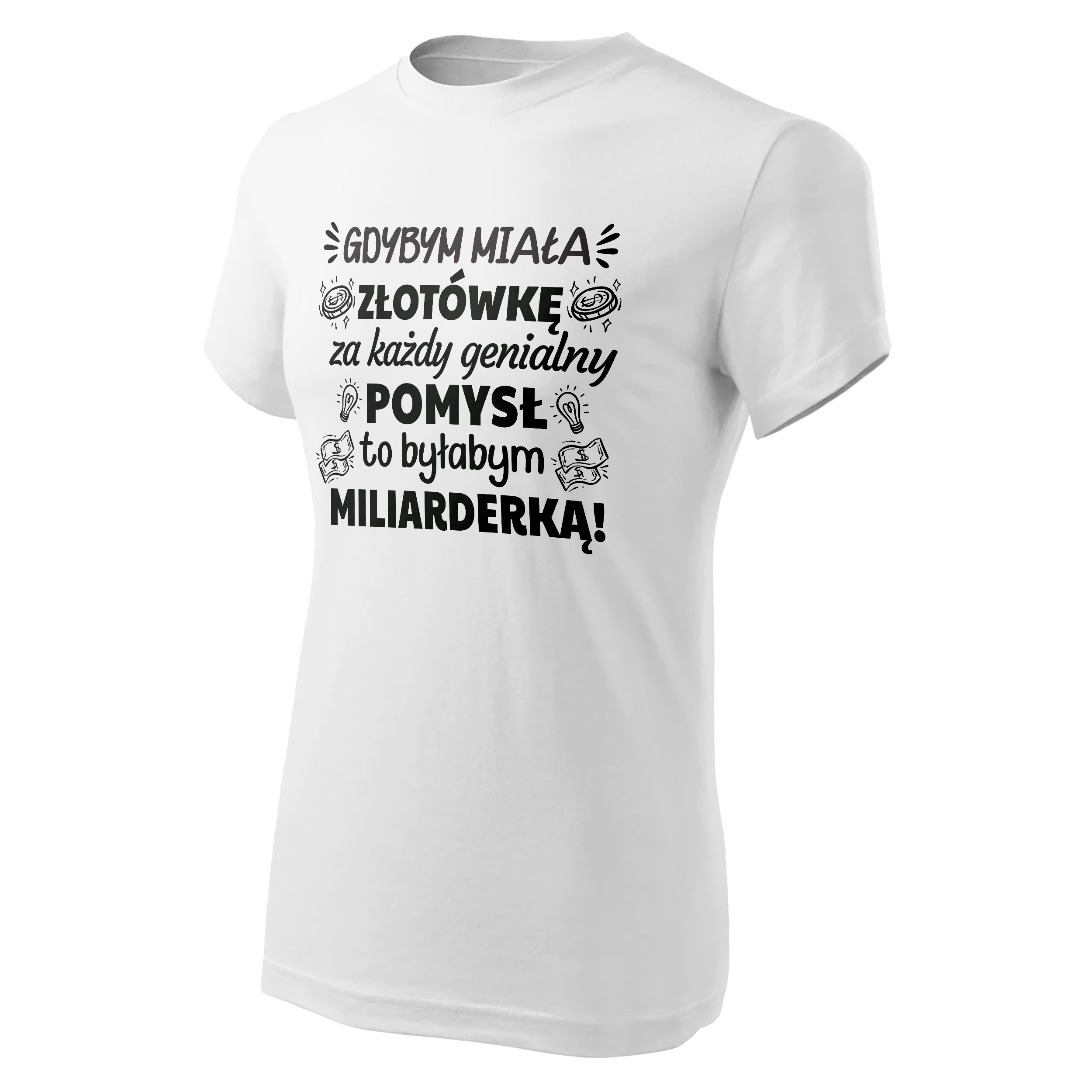 Koszulka Damska T-shirt Na Dzień Kobiet Prezent Miliarderka