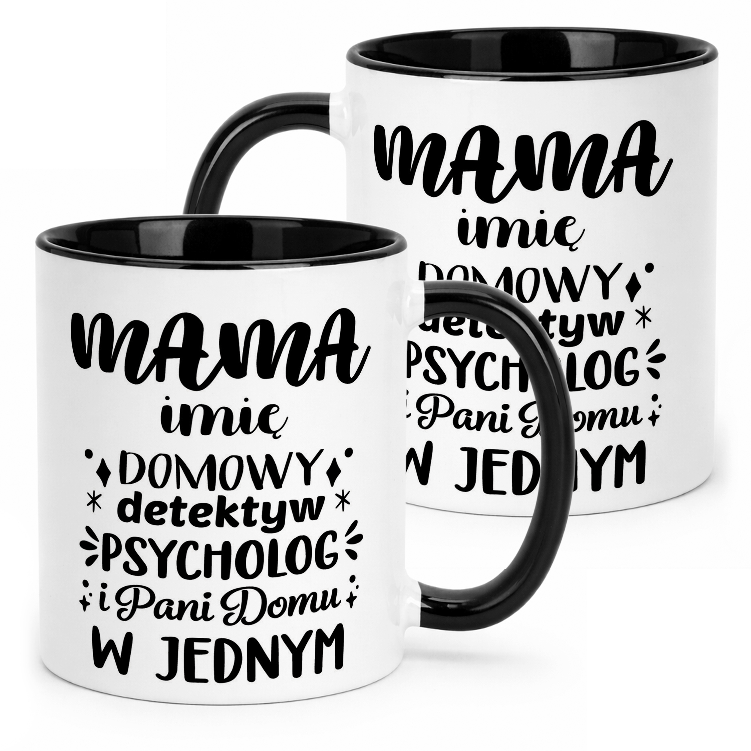Kubek Czarny Personalizowany Dzień Matki Dla Mamy Prezent Upominek