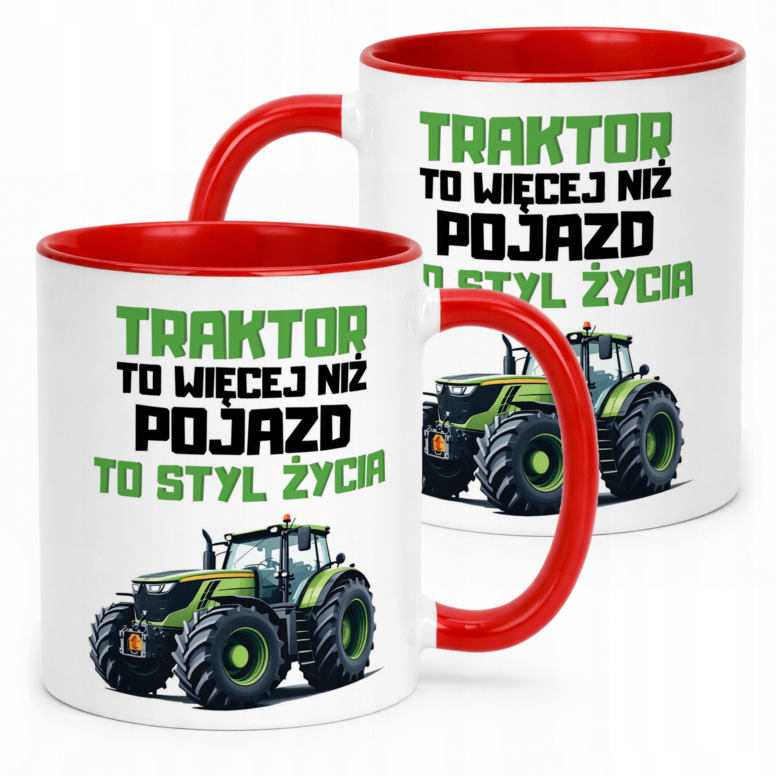 Kubek Czerwony Rolnik Dla Rolnika Traktor Zabawny Prezent Upominek