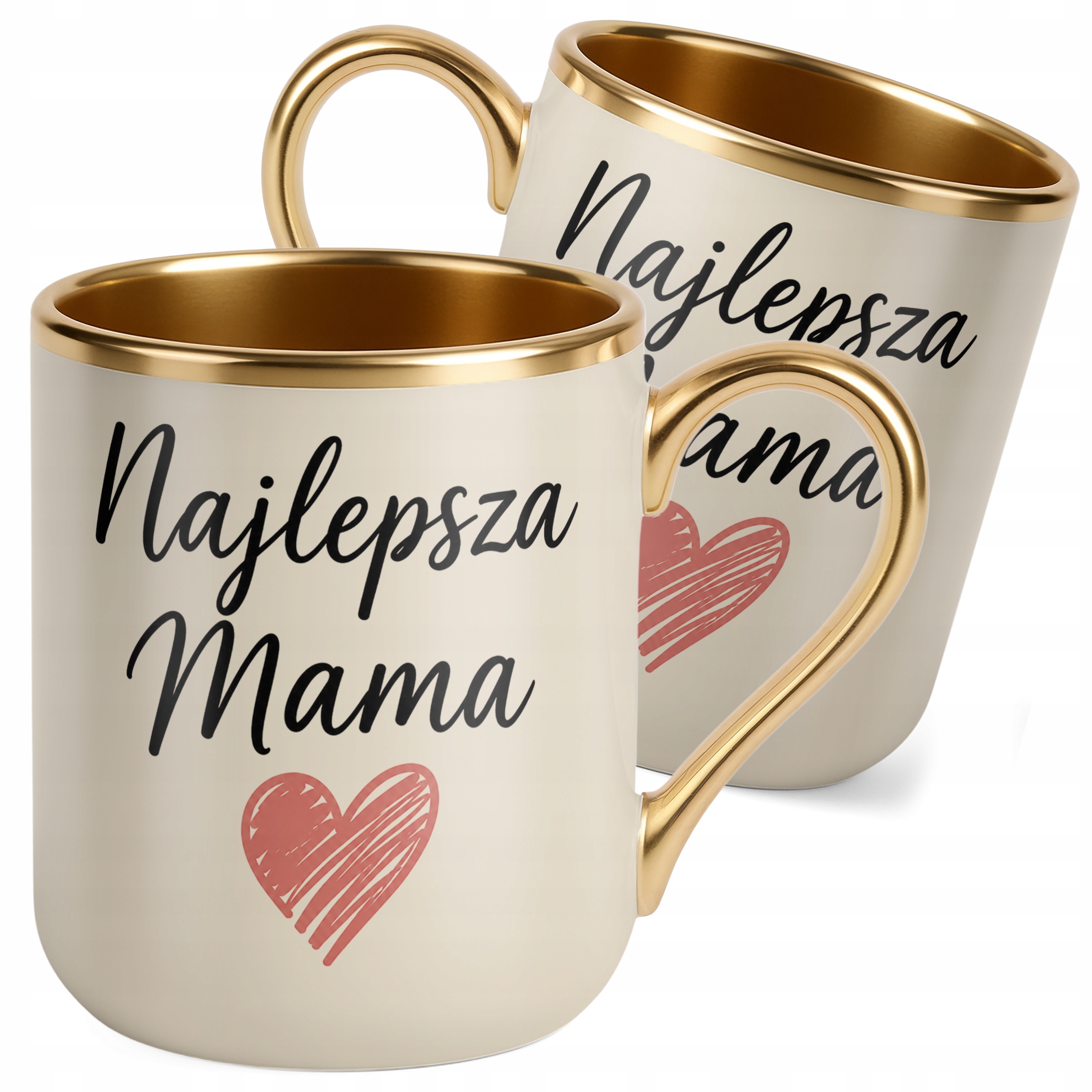 Kubek premium złoty ecru dla mamy prezent na Dzień Matki wyjątkowy prezent