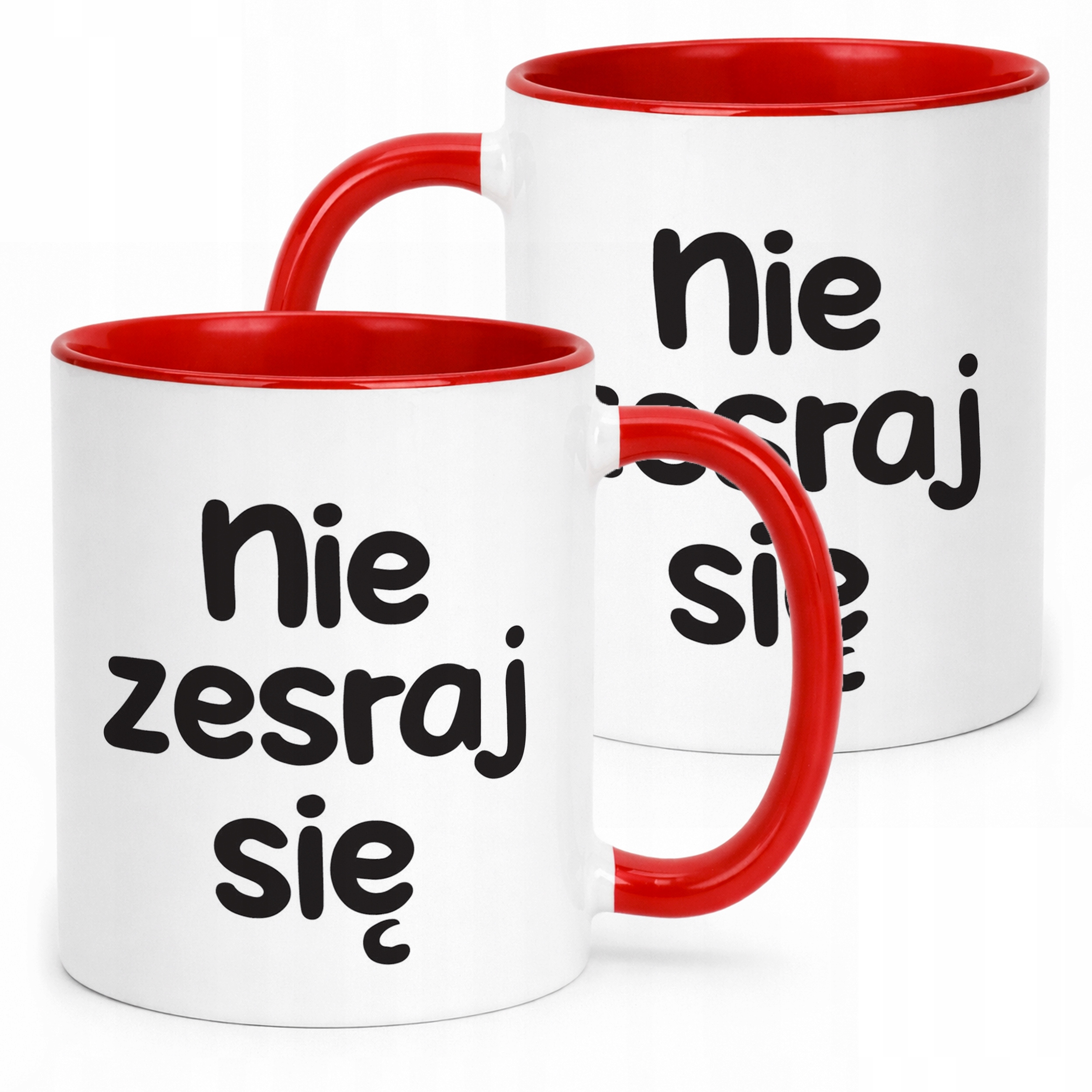 Kubek Czerwony Nie Zes*aj Się Śmieszny Zabawny Prezent