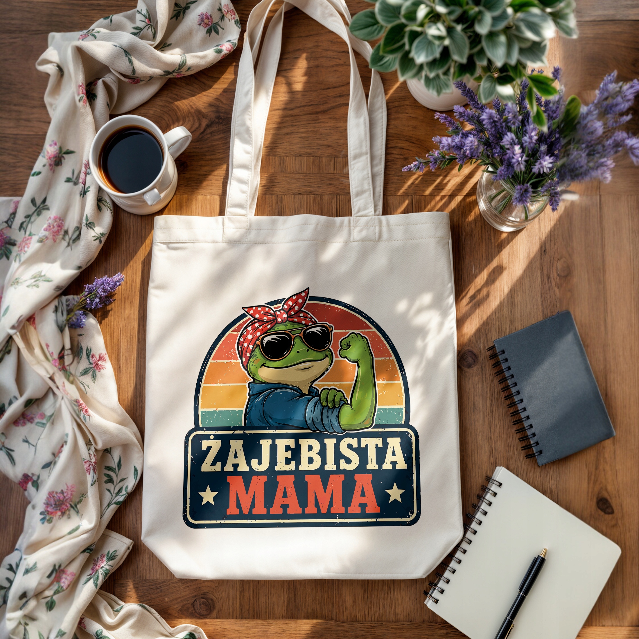 Prezent na Dzień Matki torba bawełniana premium dla mamy trafiony prezent