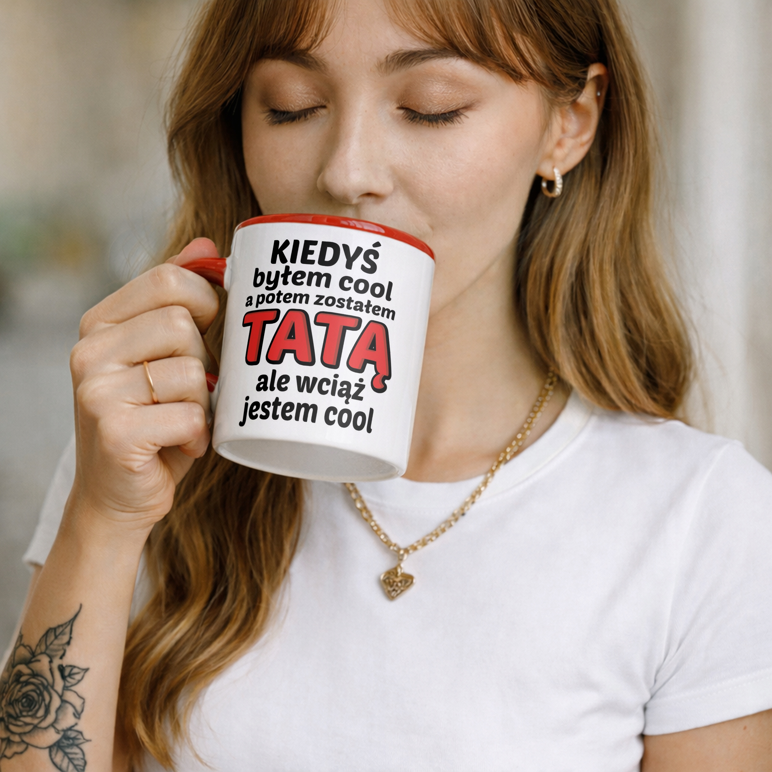 Kubek ceramiczny Dzień Ojca Dla Taty Kiedyś Byłem Cool Prezent