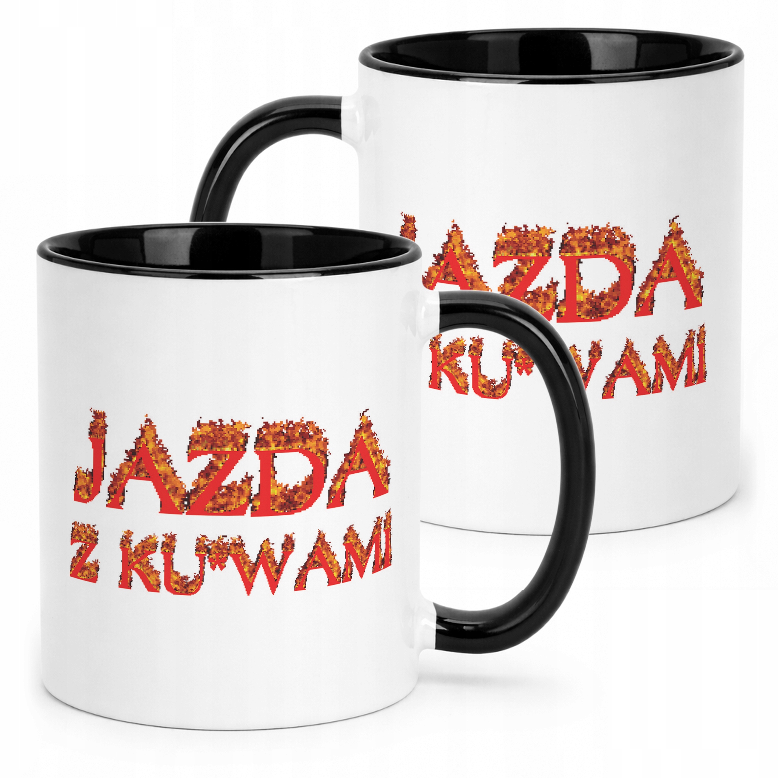 Kubek Czarny Jazda Z Ku**ami Memy Zabawne Prezent