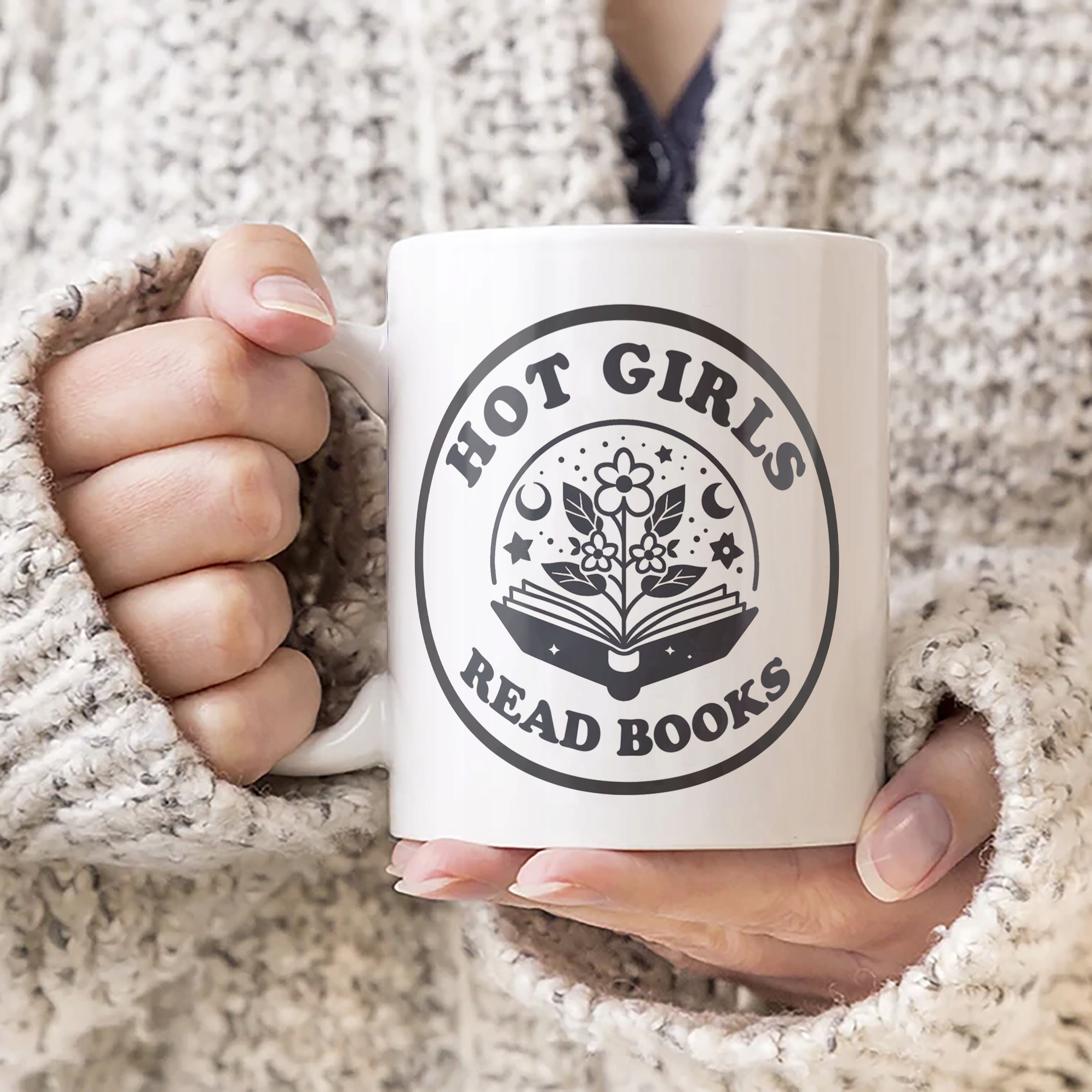 Kubek ceramiczny Hot Girl Read Books Dla Fanki Książek Prezent